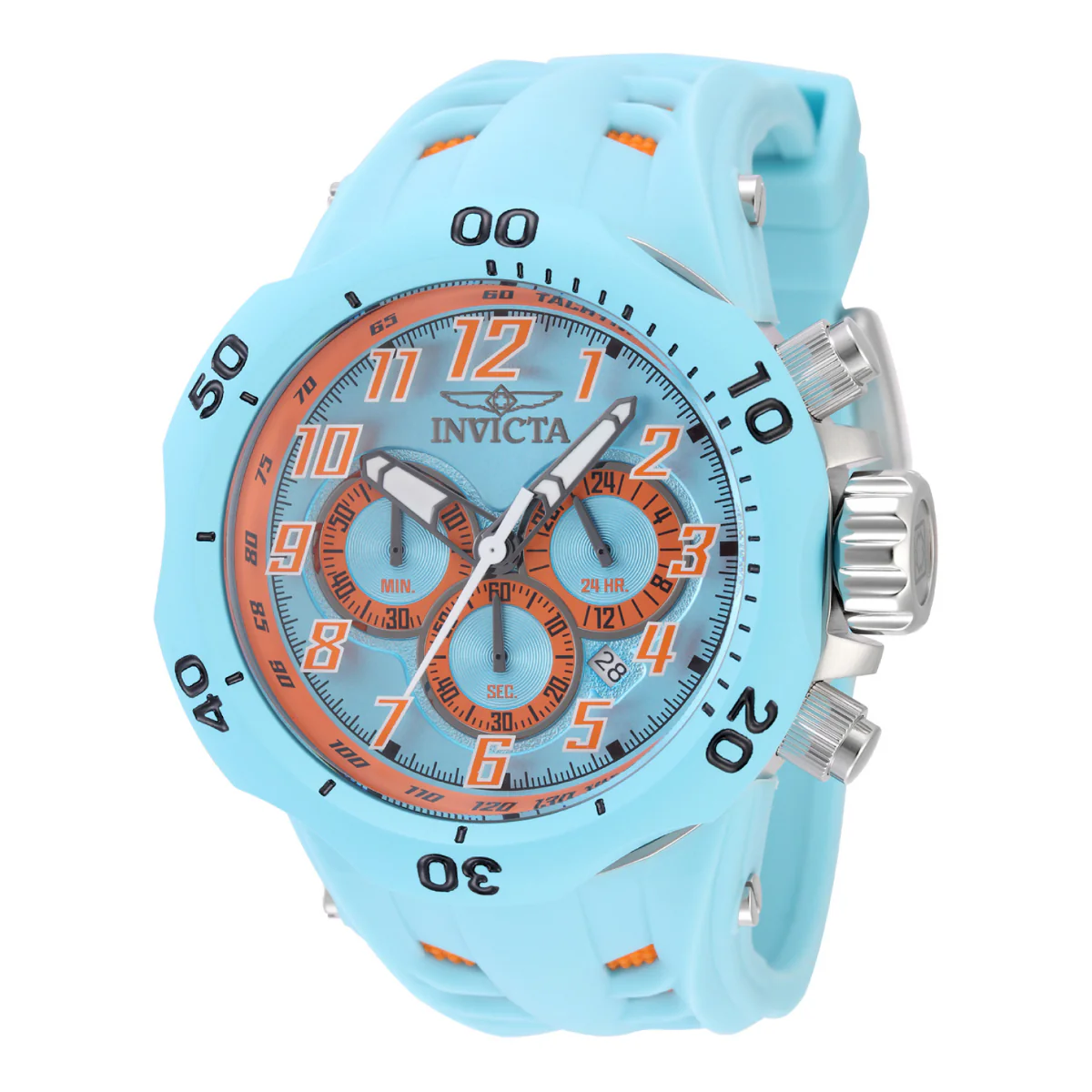 Invicta Venom Hydra Men's Watch - 52mm. Light Blue. Orange (48238)