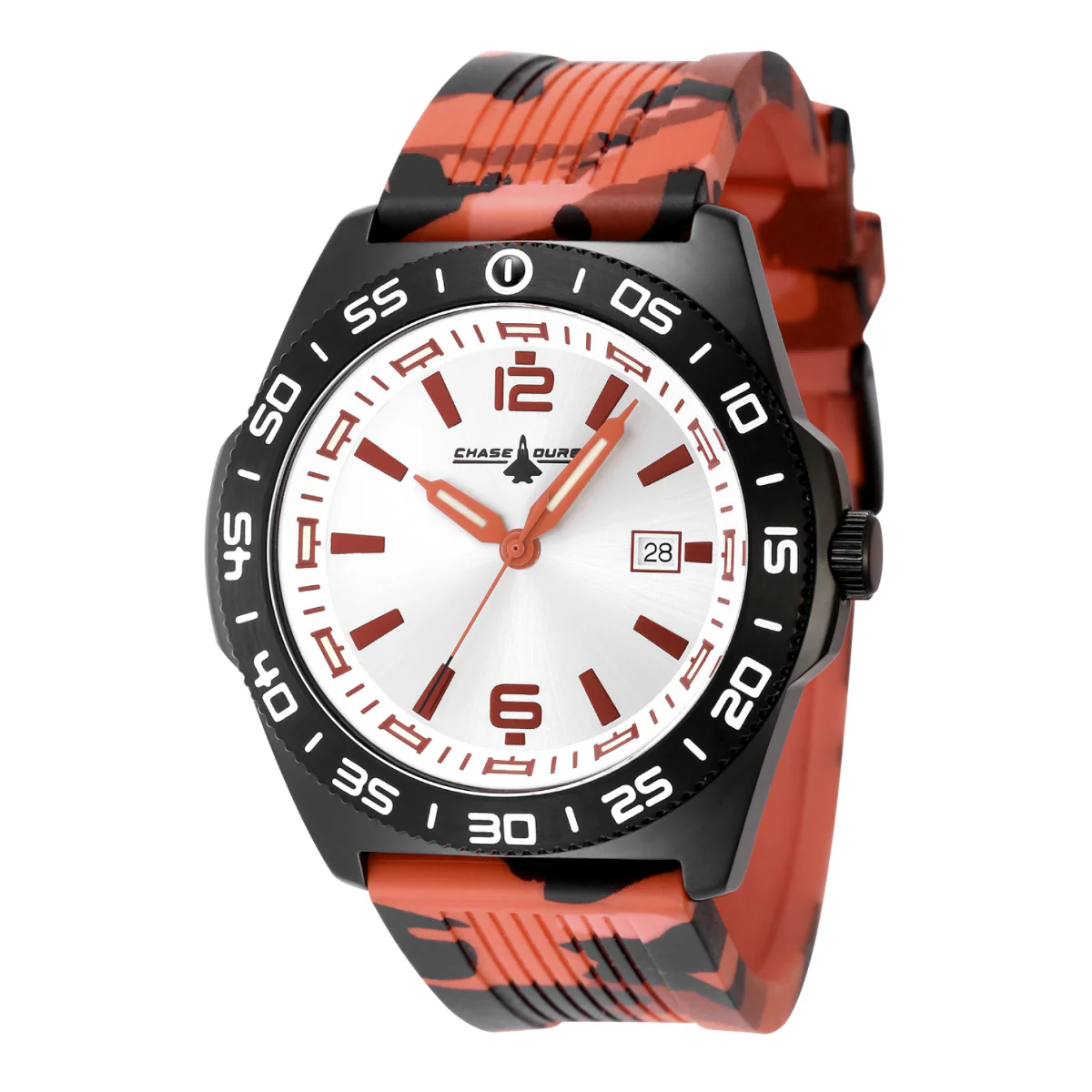 Chase Durer Men's Watch - 45mm. Camouflage, Orange (CDW-0174)