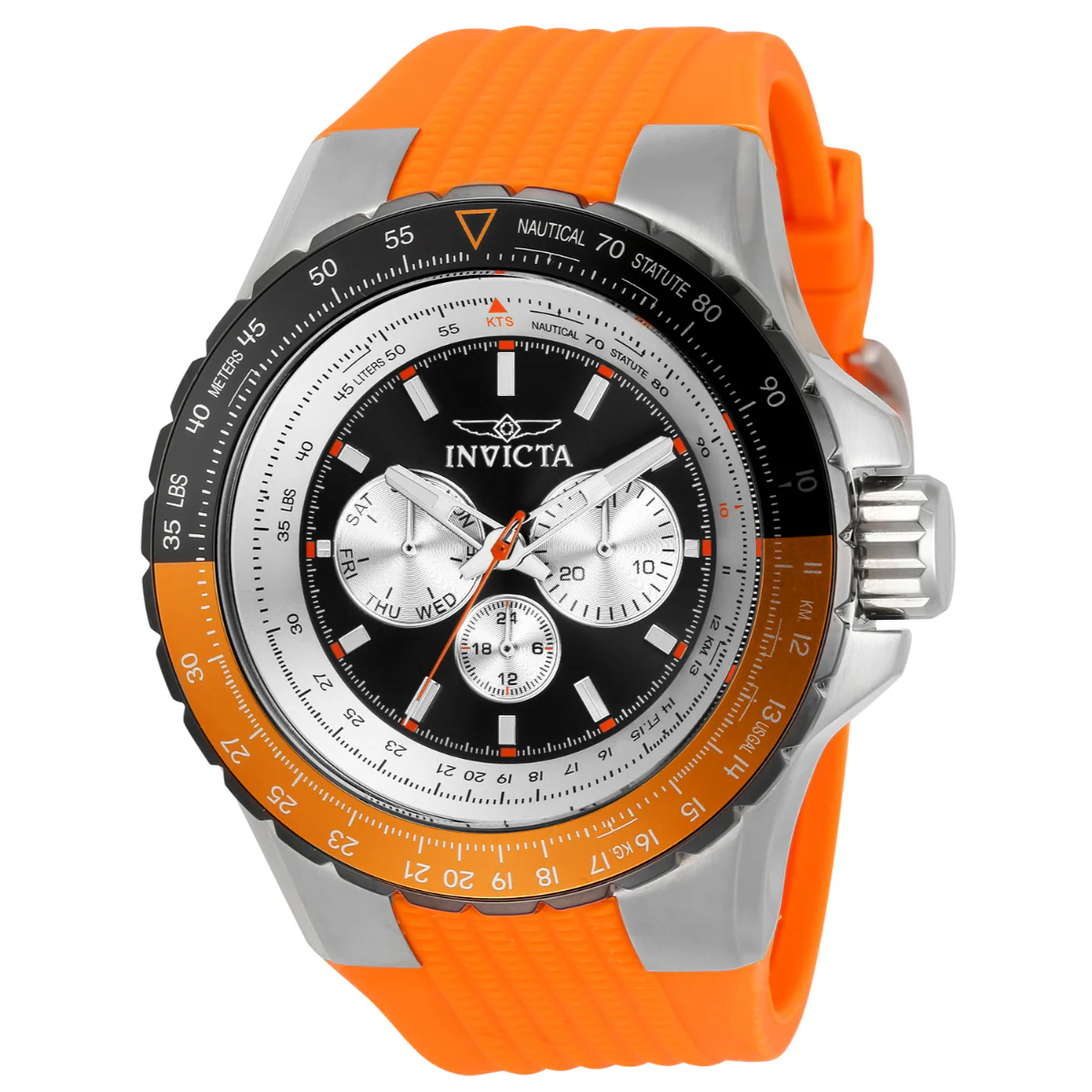 Invicta Aviator Skyshock Men's Watch - 50mm. Orange (33035)