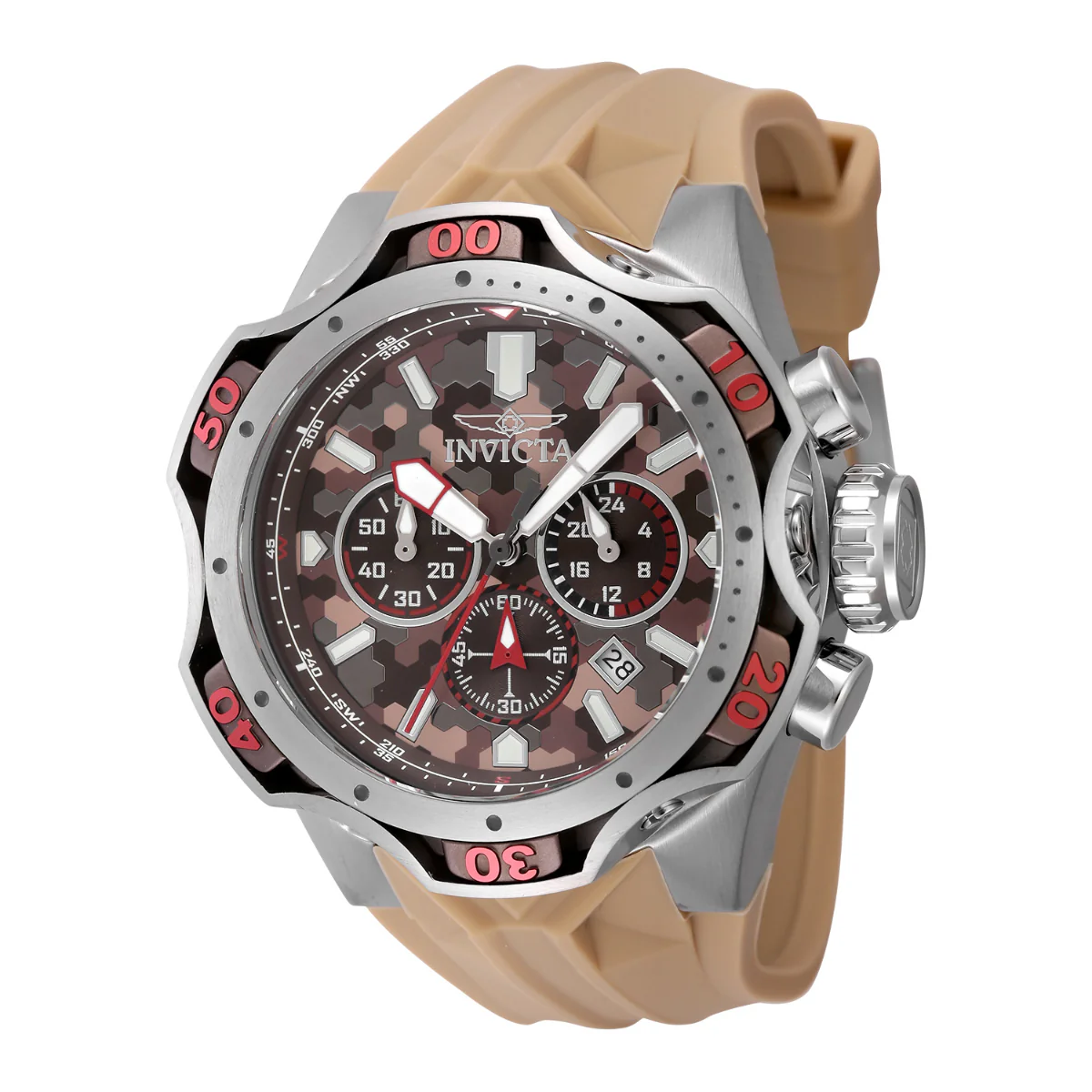 Invicta Venom Combat Men's Watch - 52.5mm. Light Brown (47761)