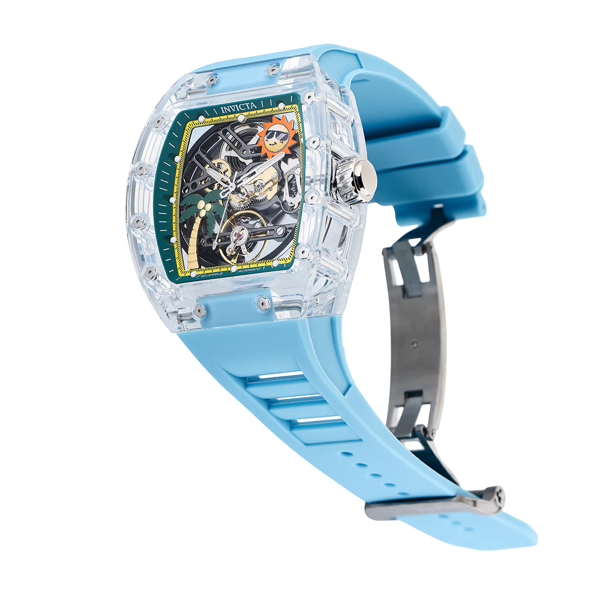 Invicta Artist Radian Prism Automatic Men's Watch w/Skeleton Dial and K9 Sapphire Crystal Case - 42mm. Blue (69138) 4 Invicta Artist Radian Prism Automatic Men's Watch w/Skeleton Dial and K9 Sapphire Crystal Case - 42mm. Blue (69138)