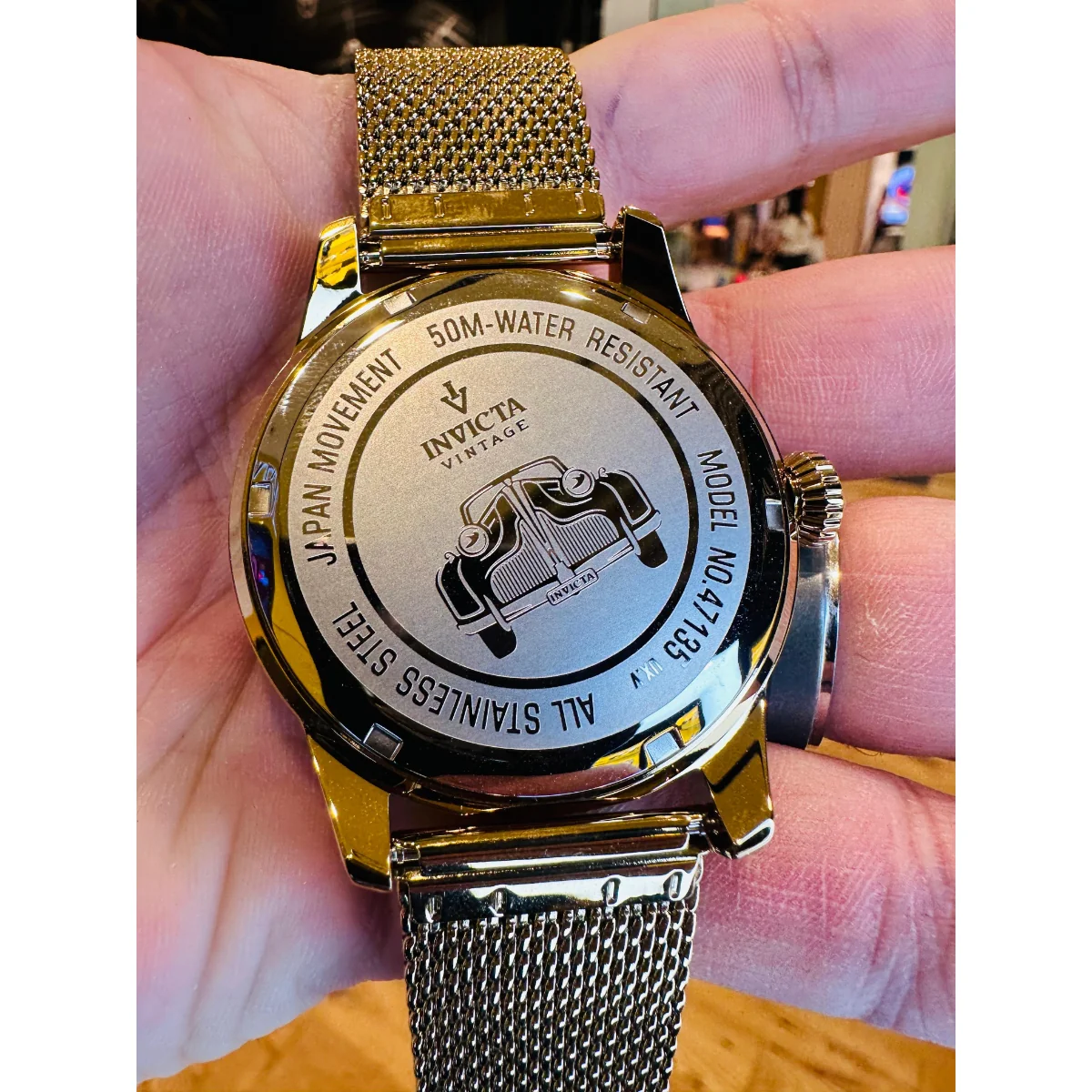 Invicta Vintage Men's Multifunction Watch - 44mm. Gold (47135) 4 Invicta Vintage Men's Multifunction Watch - 44mm. Gold (47135)