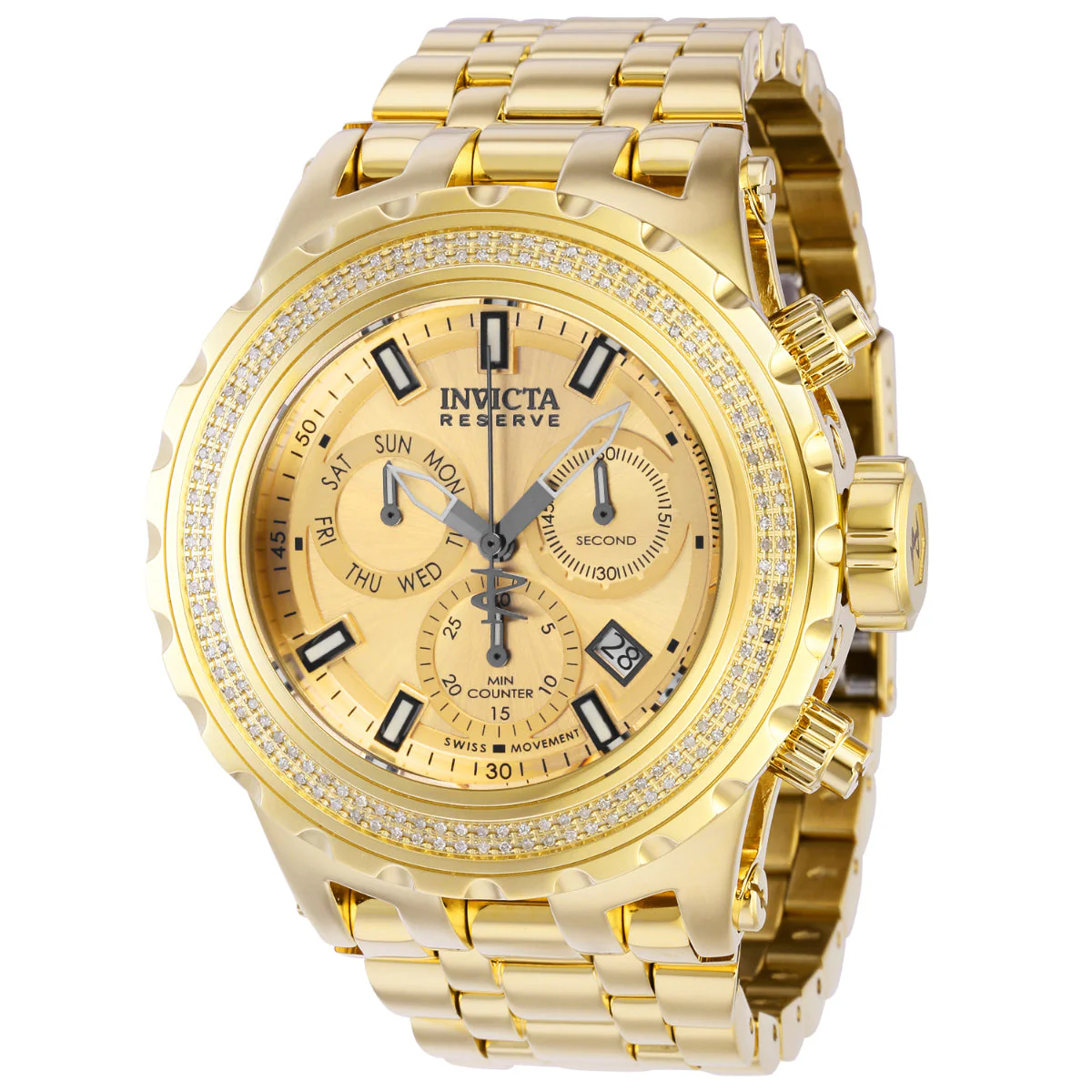 Invicta Reserve Specialty Subaqua 0.71 Carat Diamond Swiss Ronda Z60 Caliber Men's Watch - 52mm, Gold (37325) 1 Invicta Reserve Specialty Subaqua 0.71 Carat Diamond Swiss Ronda Z60 Caliber Men's Watch - 52mm, Gold (37325)