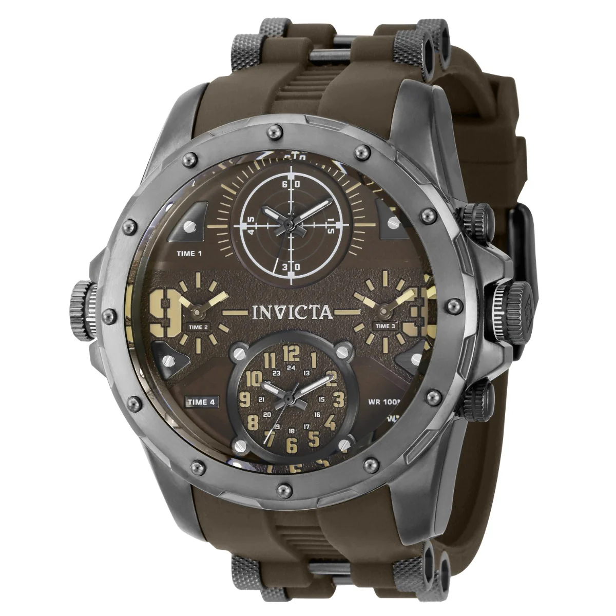 Invicta Coalition Forces Sniper Men's Watch - 50mm. Grey, Brown (39357)