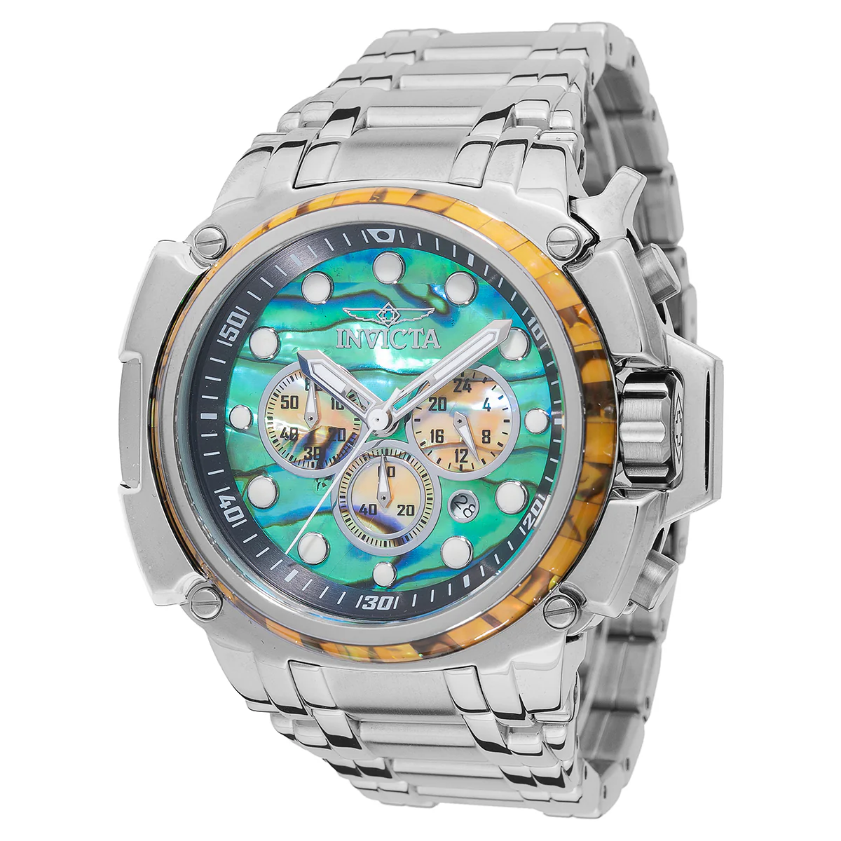 Invicta Coalition Forces Sentinel Men's Watch w/ Abalone Dial - 60mm. Steel (48411)