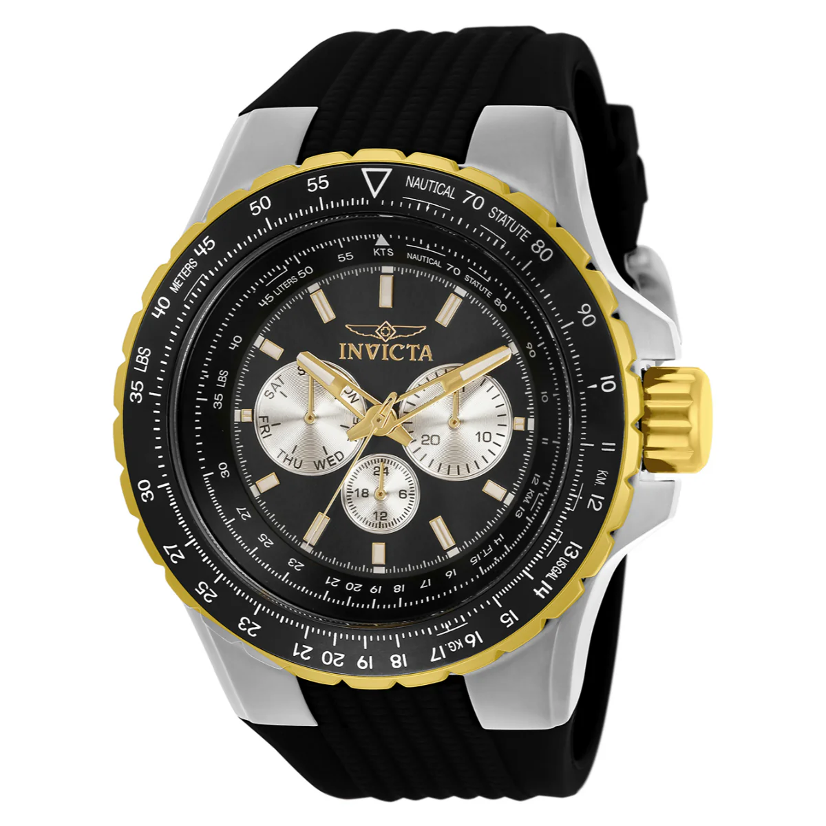 Invicta Aviator Skyshock Men's Watch - 50mm. Black (33029)