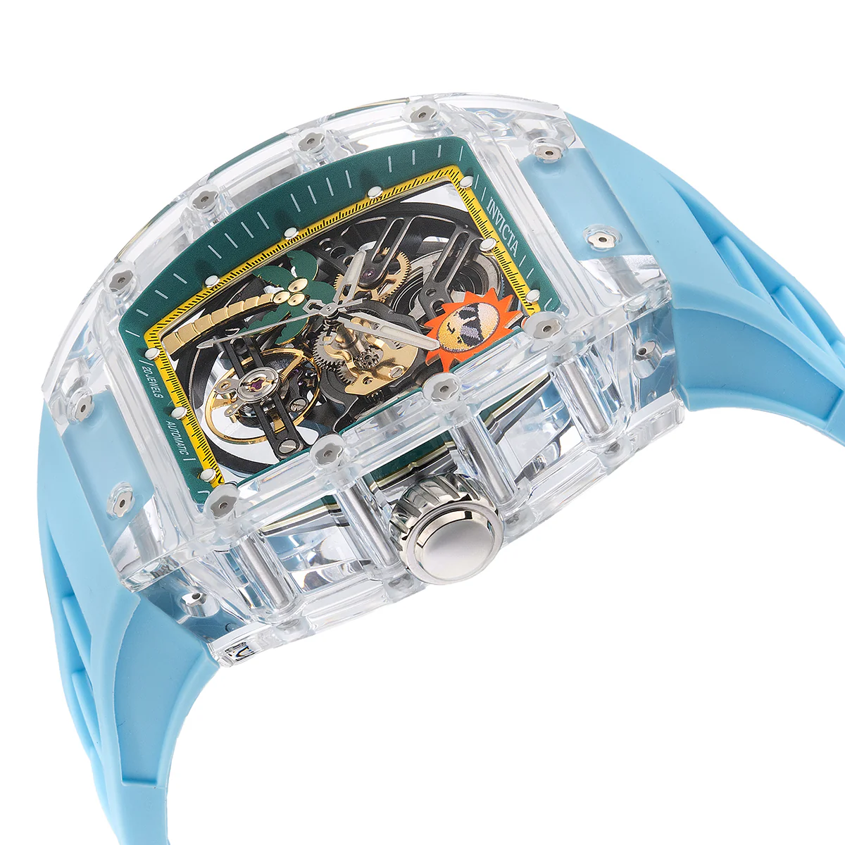 Invicta Artist Radian Prism Automatic Men's Watch w/Skeleton Dial and K9 Sapphire Crystal Case - 42mm. Blue (69138) 5 Invicta Artist Radian Prism Automatic Men's Watch w/Skeleton Dial and K9 Sapphire Crystal Case - 42mm. Blue (69138)