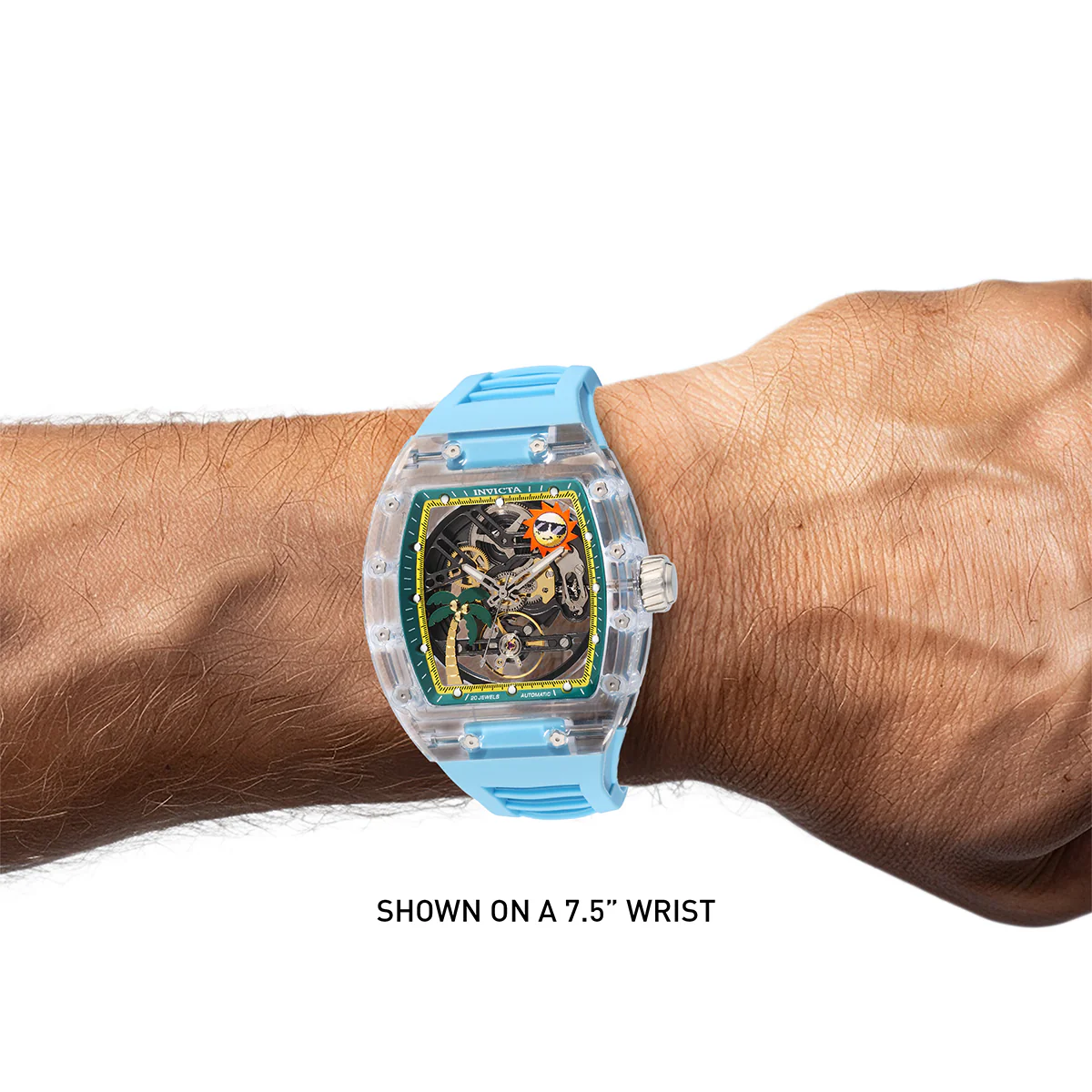 Invicta Artist Radian Prism Automatic Men's Watch w/Skeleton Dial and K9 Sapphire Crystal Case - 42mm. Blue (69138) 6 Invicta Artist Radian Prism Automatic Men's Watch w/Skeleton Dial and K9 Sapphire Crystal Case - 42mm. Blue (69138)