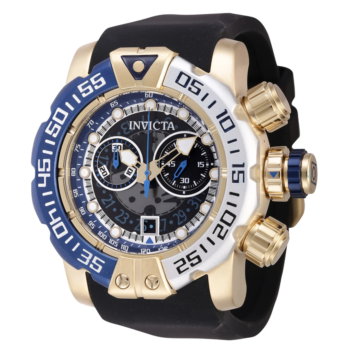 Invicta Sea Hunter Swiss Ronda Z50 Caliber Men's Watch - 57mm. Blue. Black (44845)