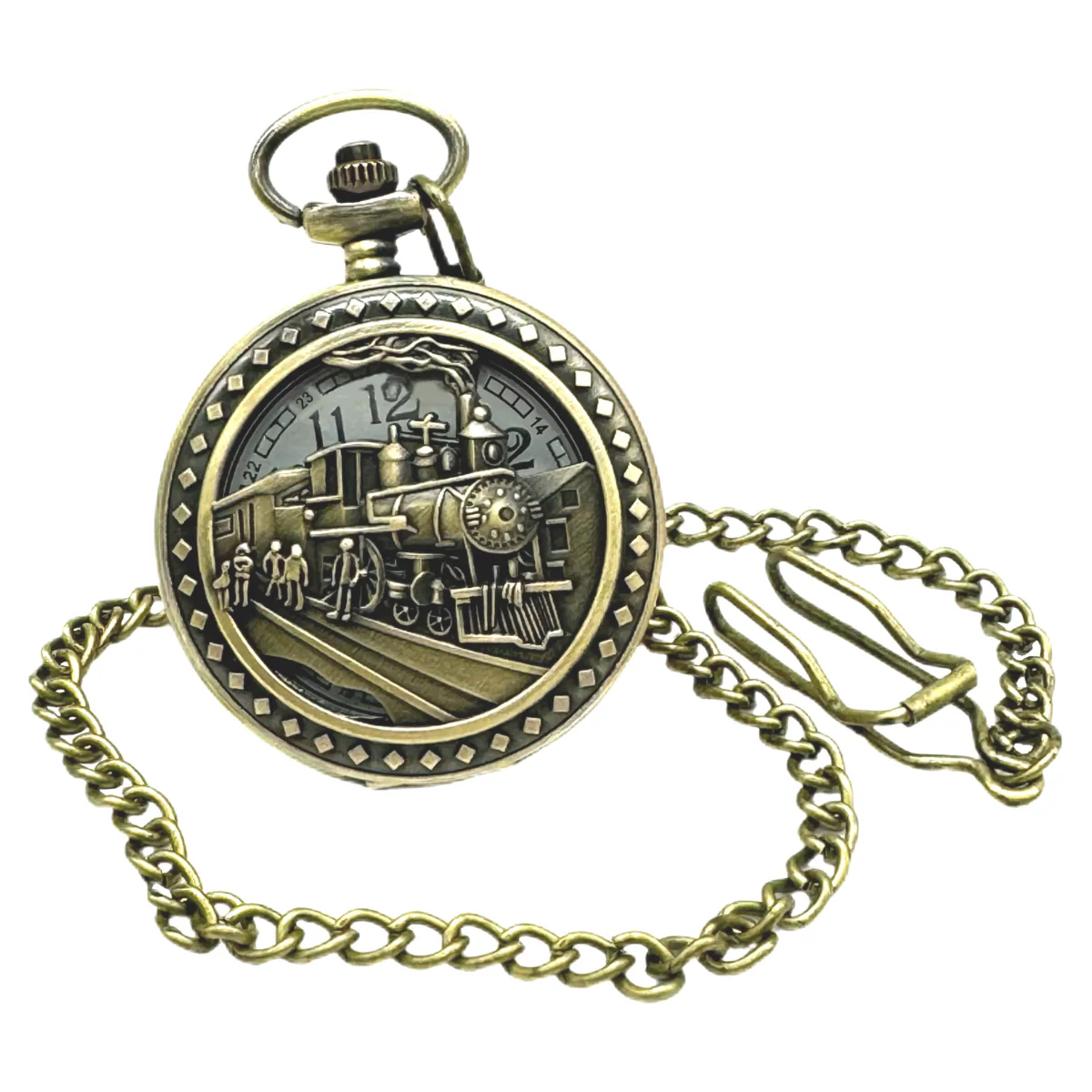 Invicta Vintage Locomotive Pocket Watch - 47mm. Bronze (49004)