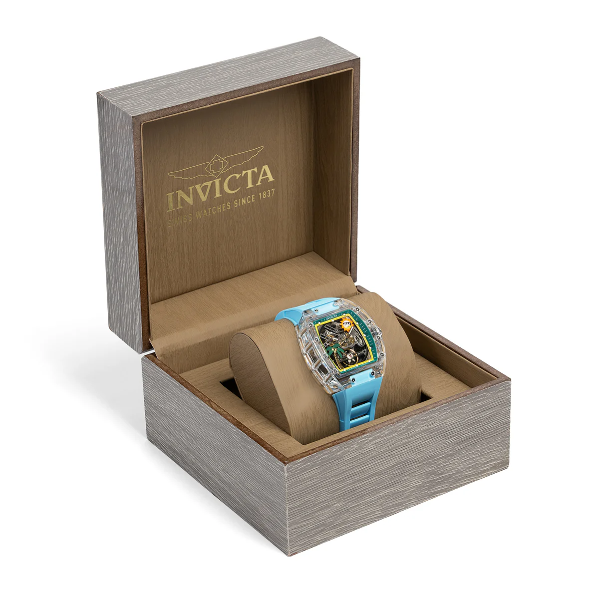 Invicta Artist Radian Prism Automatic Men's Watch w/Skeleton Dial and K9 Sapphire Crystal Case - 42mm. Blue (69138) 2 Invicta Artist Radian Prism Automatic Men's Watch w/Skeleton Dial and K9 Sapphire Crystal Case - 42mm. Blue (69138)