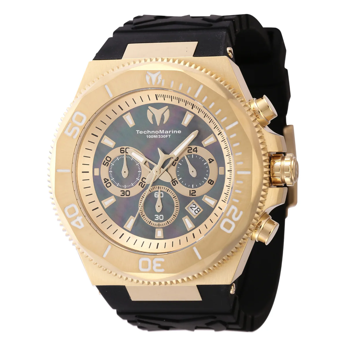 TechnoMarine Manta Ocean Men's Watch w/ Mother of Pearl Dial - 48mm. Black (TM-222080)