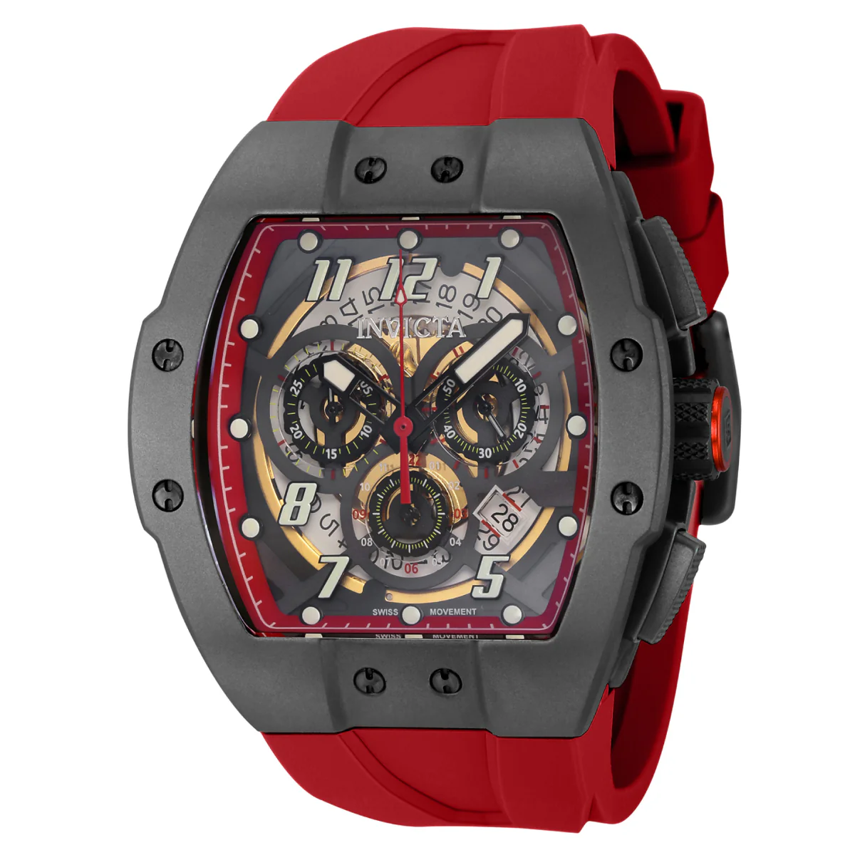 Invicta JM Correa Swiss Ronda 5030.D Caliber Men's Watch - 47mm, Red (44411)
