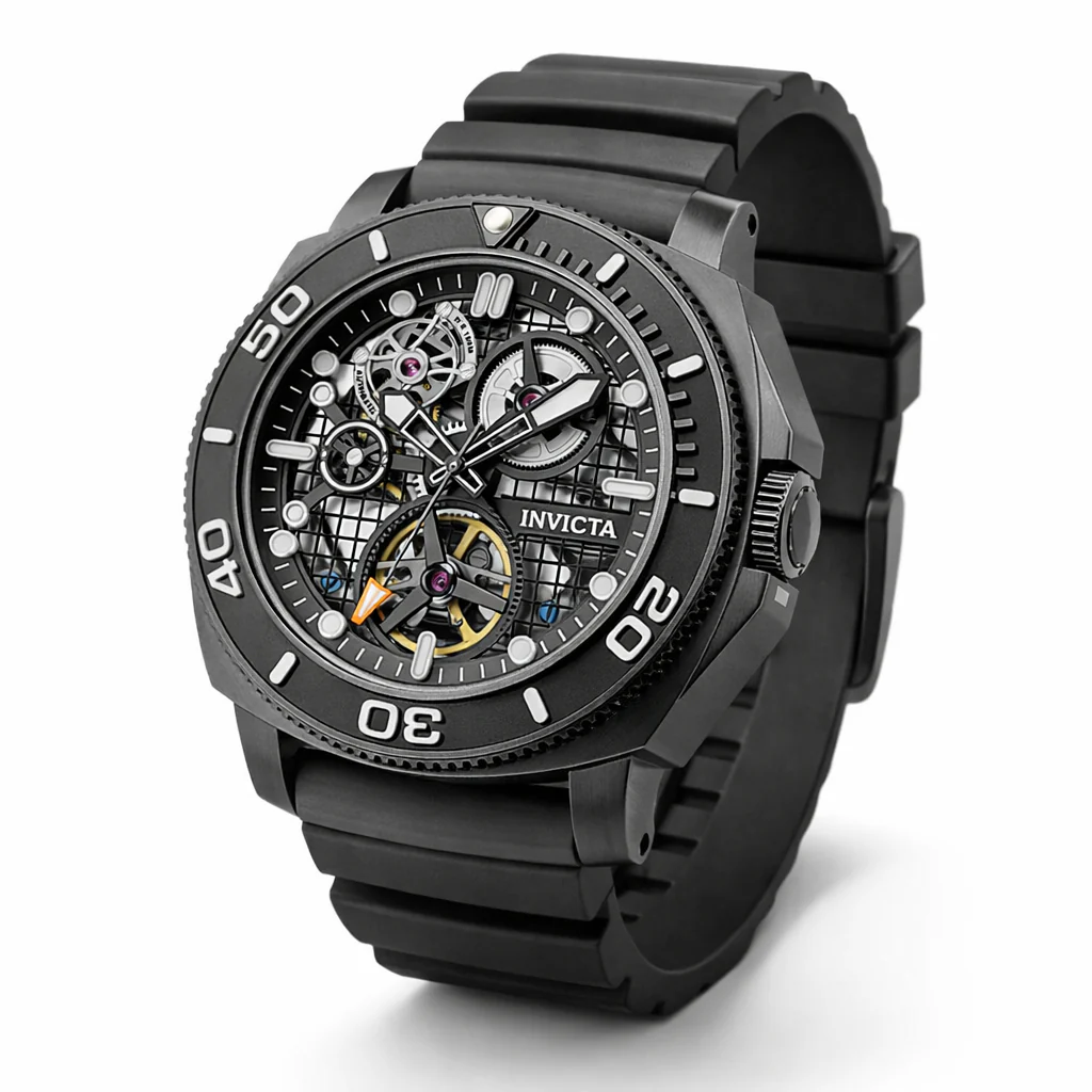Invicta Sea Hunter Obsidian Automatic Men's Watch w/ Skeleton Dial - 44mm. Black (69460) 1 Invicta Sea Hunter Obsidian Automatic Men's Watch w/ Skeleton Dial - 44mm. Black (69460)