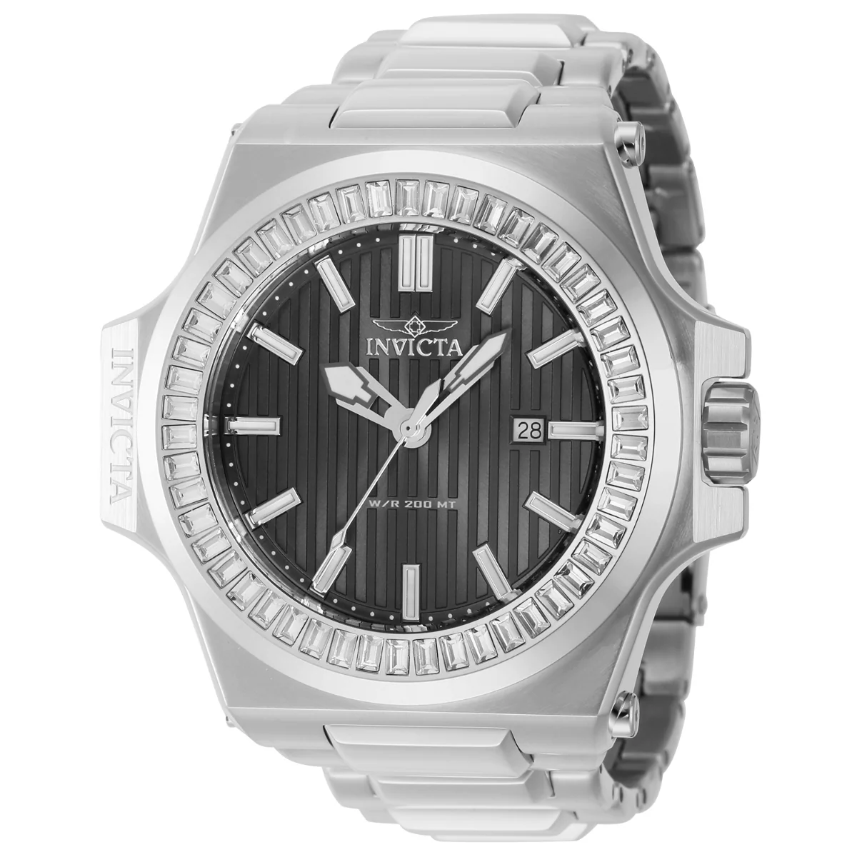 Invicta Akula Marquis Baguette Swiss Ronda 515 Caliber Men's Watch - 58mm. Steel (43382)