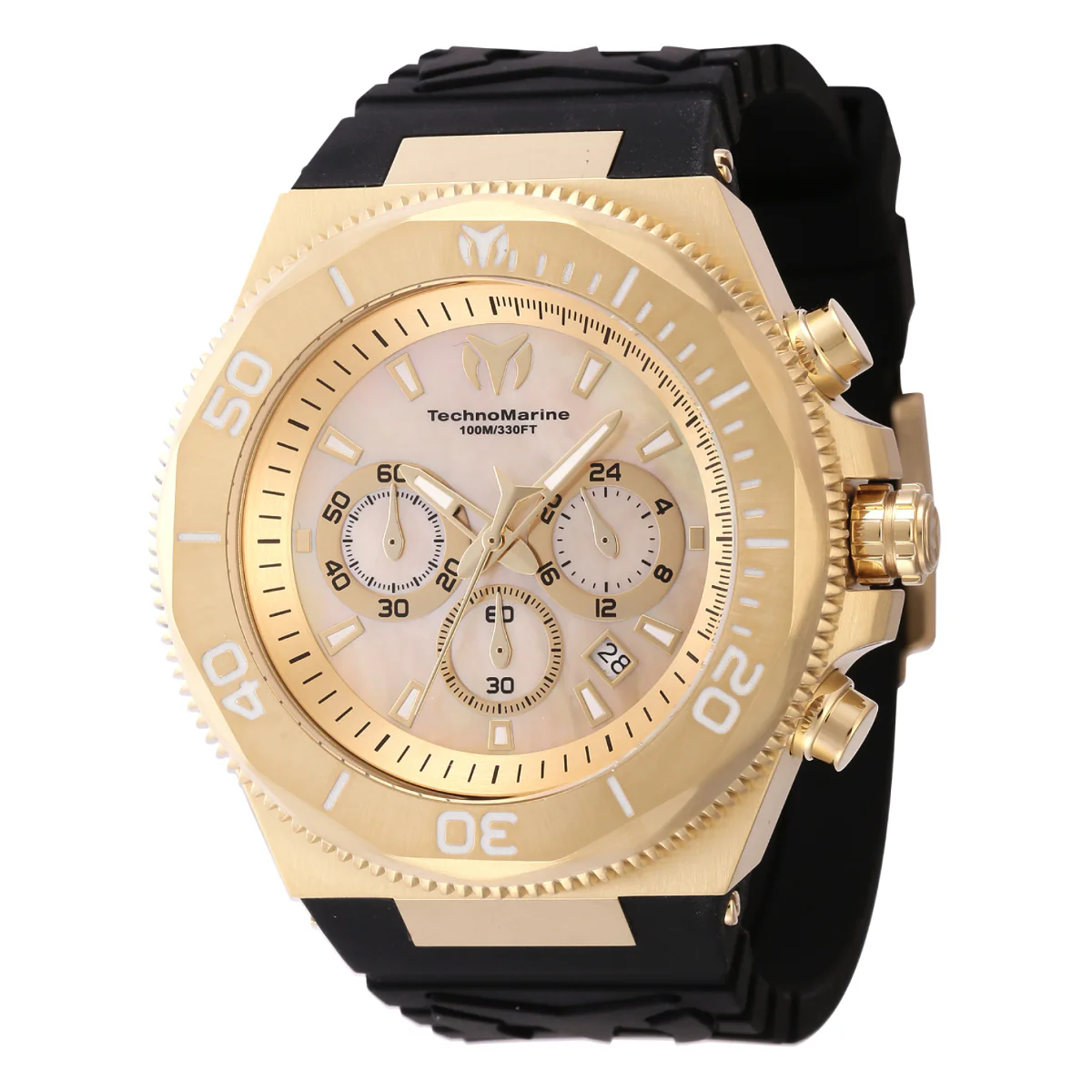 TechnoMarine Manta Ocean Men's Watch w/ Mother of Pearl Dial - 48mm. Black (TM-222079)