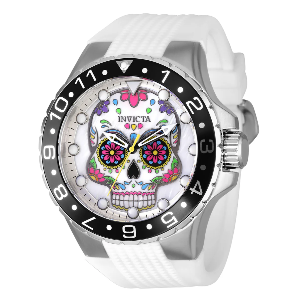 Invicta Aviator Dia De Los Muertos Men's Watch w/ Mother of Pearl Dial - 50mm. White (36853)