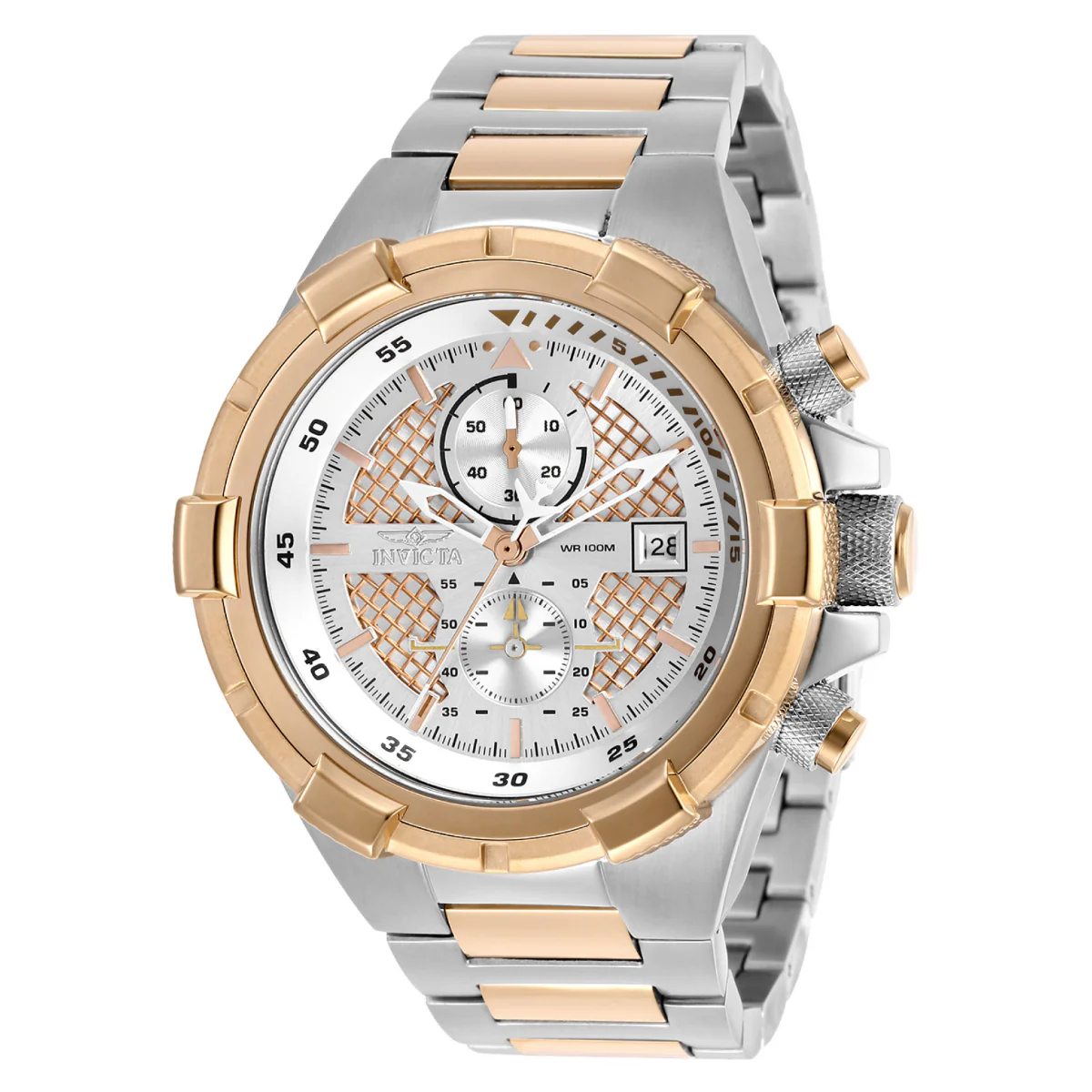 Invicta Aviator Falcon Men's Watch - 50.5mm. Steel. Rose Gold (28118)