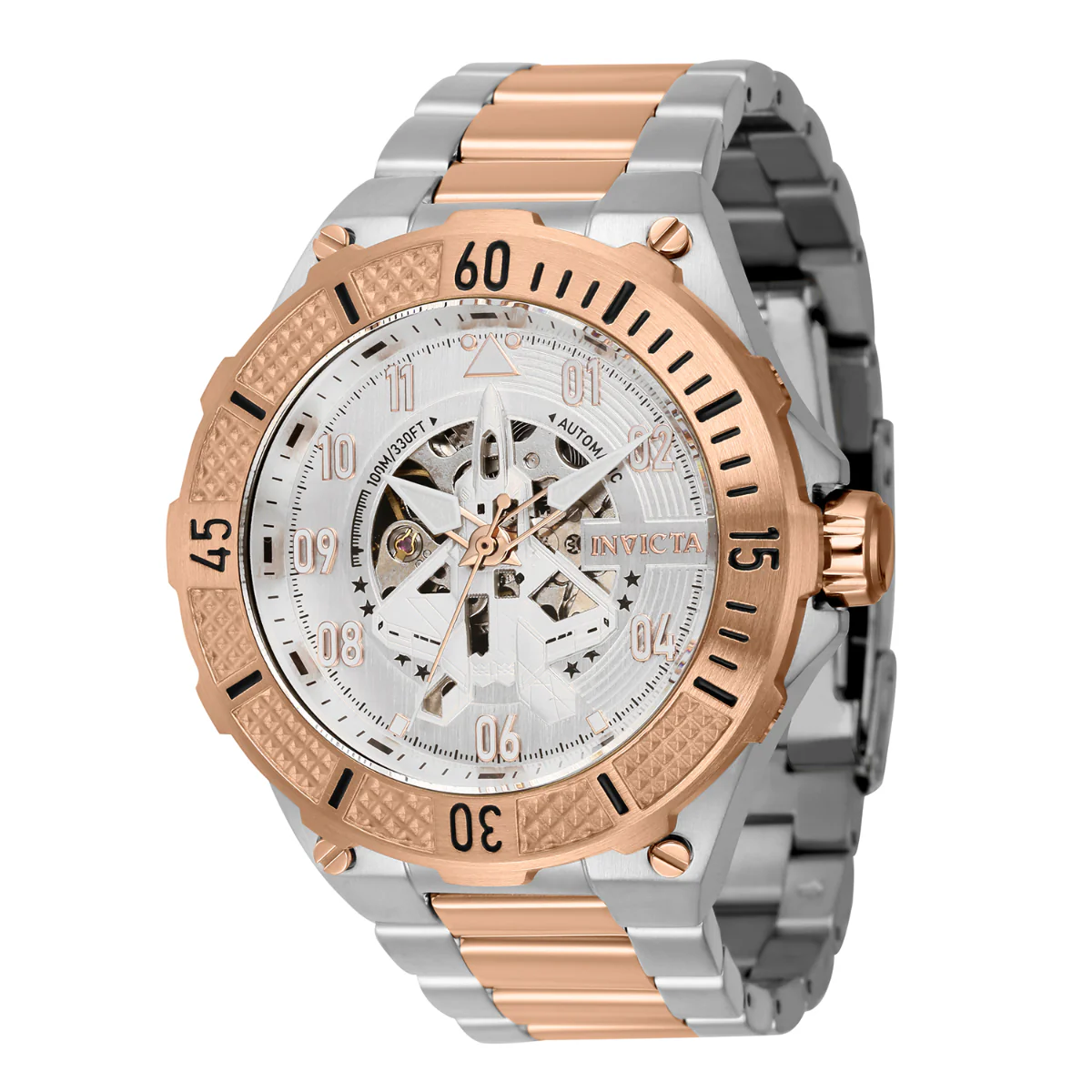 Invicta Aviator Automatic Men's Watch - 50mm. Steel, Rose Gold (39912)