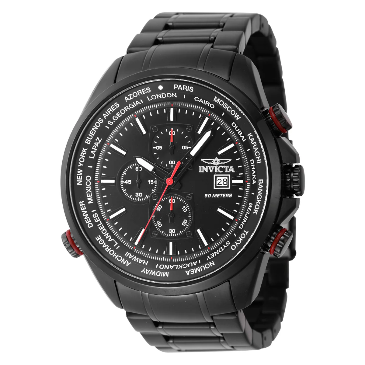 Invicta Aviator Interceptor Men's Watch - 50mm. Black (47820)