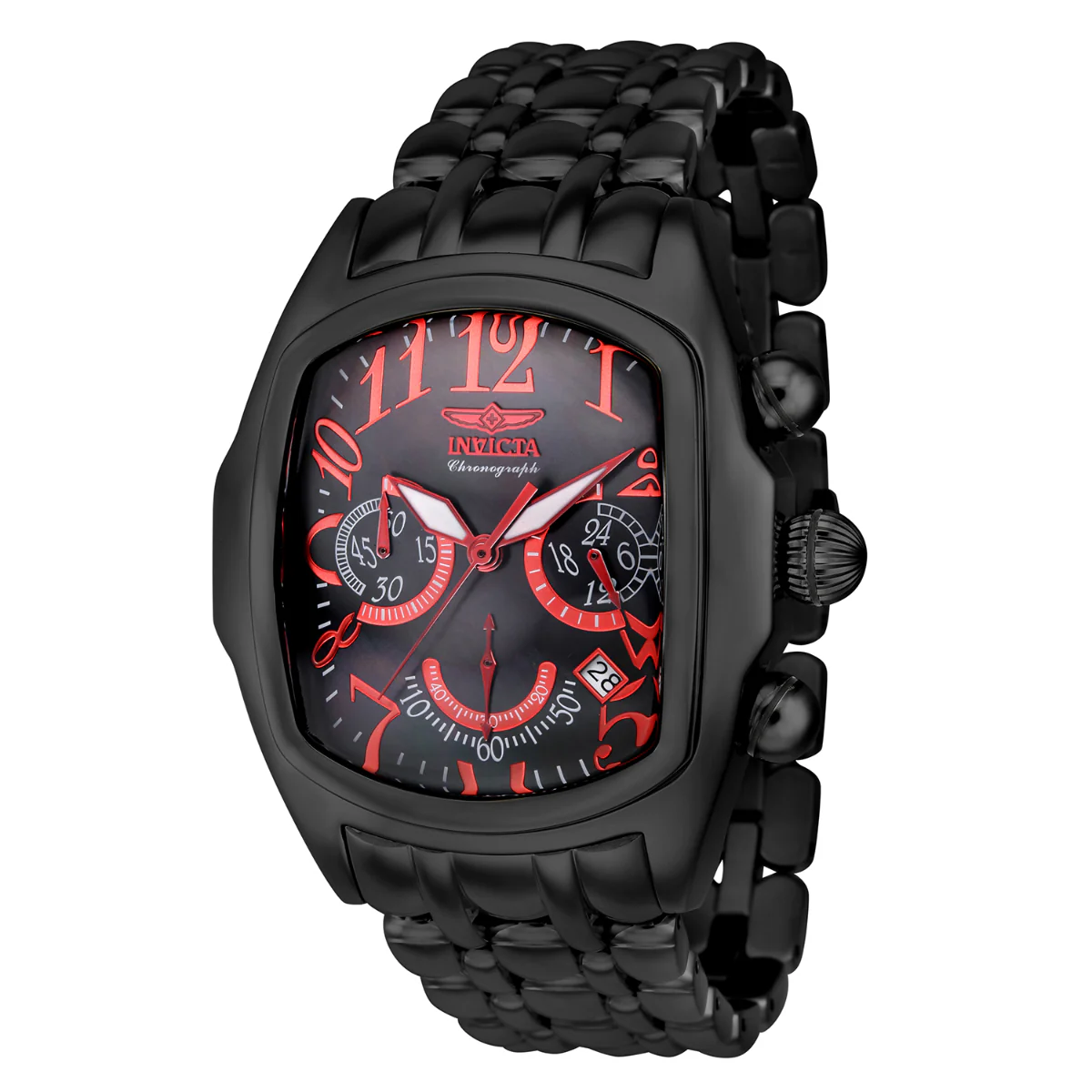 Invicta Lupah Opalia Men's Watch w/ Mother of Pearl Dial - 44.5mm, Black (43157)