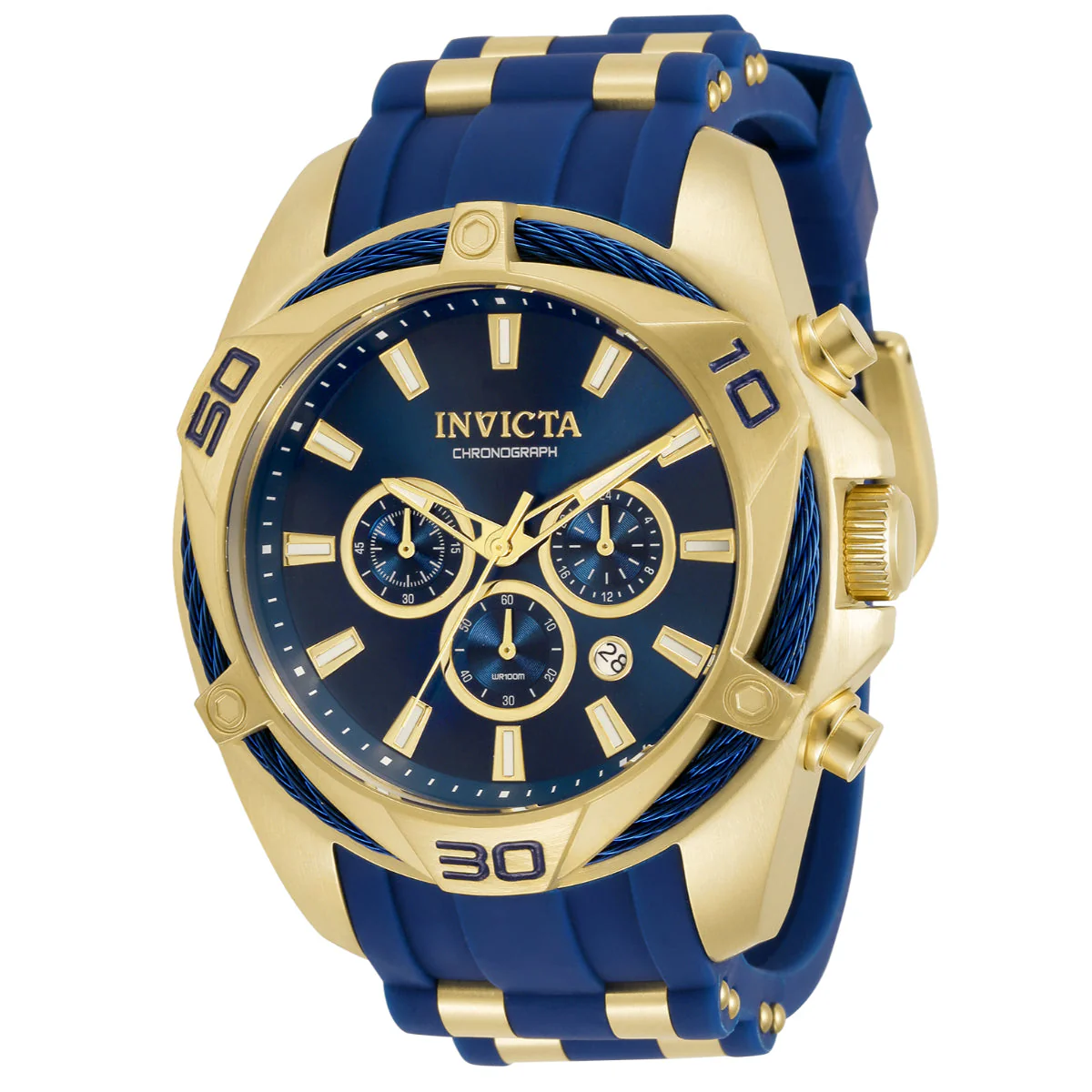 Invicta Bolt Vanguard Men's Watch - 50mm. Gold, Blue (34139)