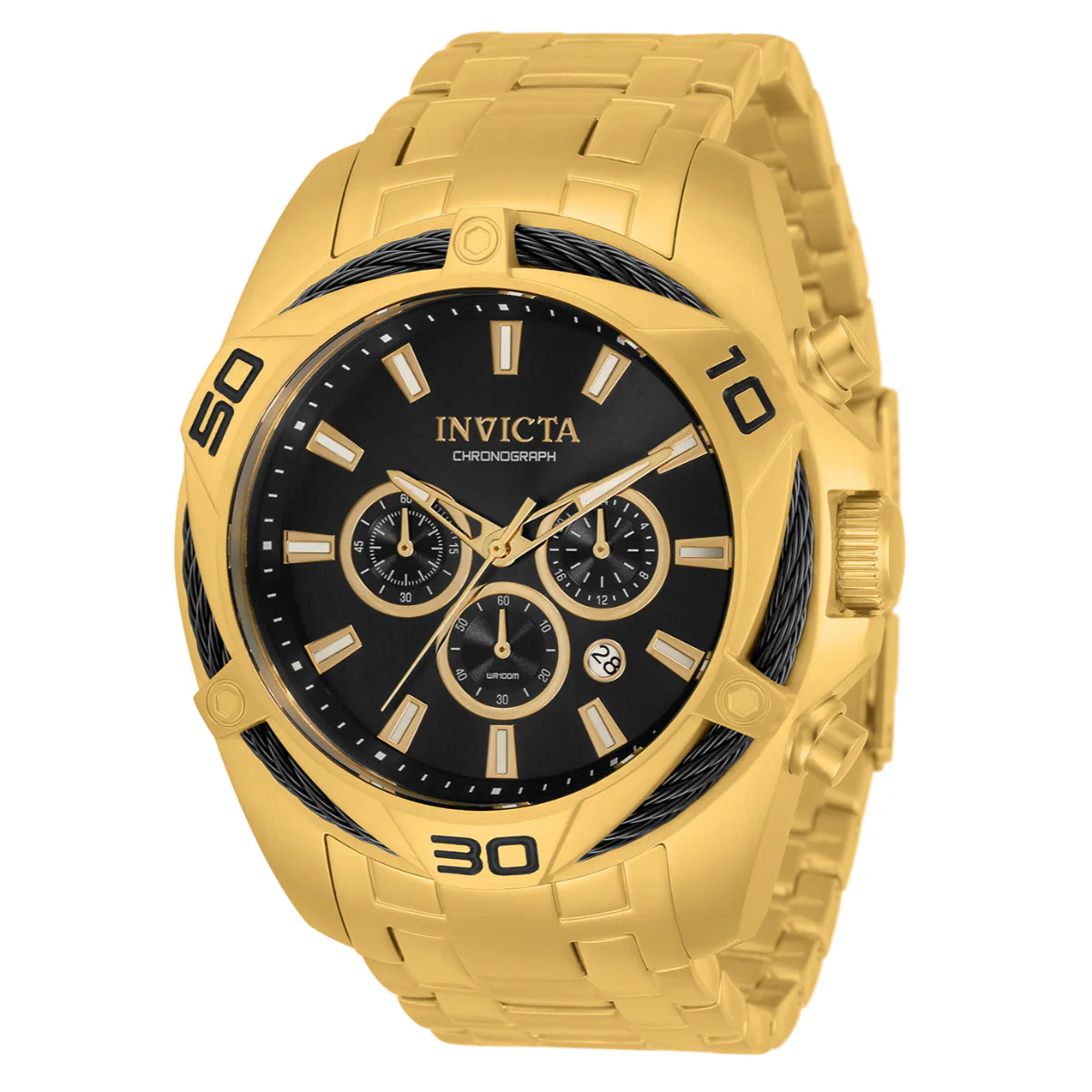 Invicta Bolt Tensora Men's Watch - 50mm, Gold (34119)