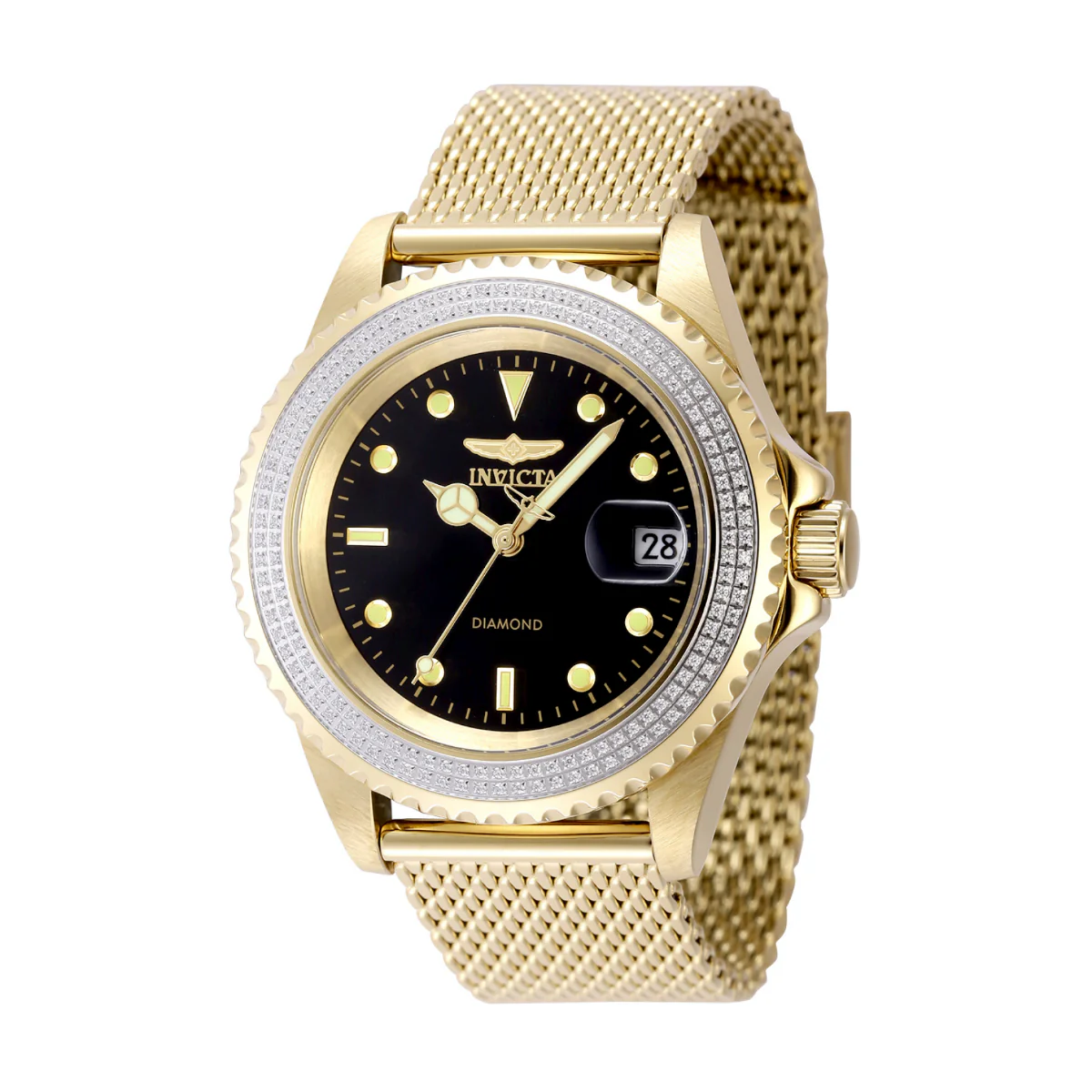 Invicta Elite Diamond 0.59 Carat Diamond Automatic Men's Watch - 40mm, Gold (48745)