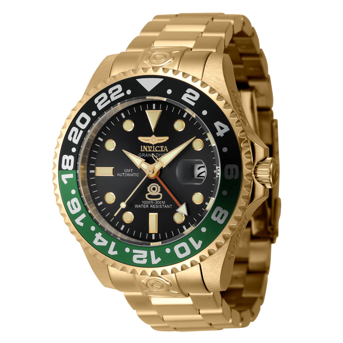 Invicta Grand Diver NH34 GMT Automatic Men's Watch - 47mm. Gold (45672)