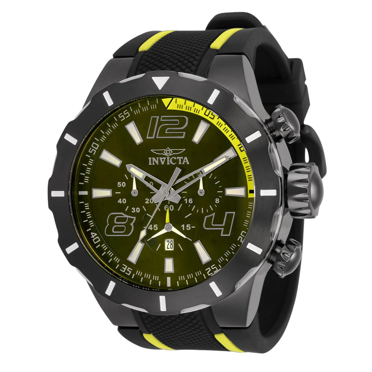 Invicta S1 Rally Overdrive Men's Watch - 52mm. Black. Yellow (33323)