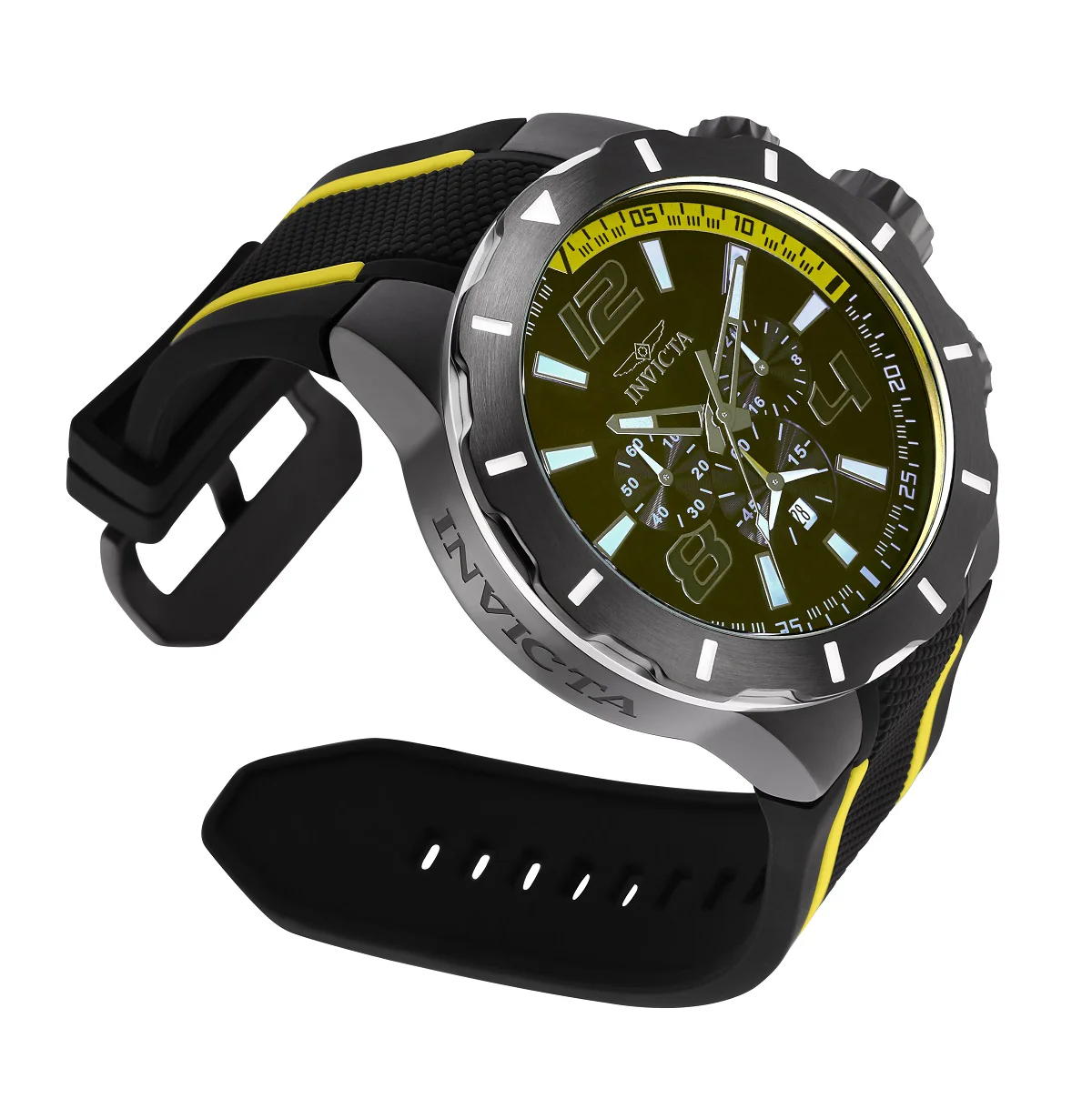 Invicta S1 Rally Overdrive Men's Watch - 52mm. Black. Yellow (33323) 2 Invicta S1 Rally Overdrive Men's Watch - 52mm. Black. Yellow (33323)