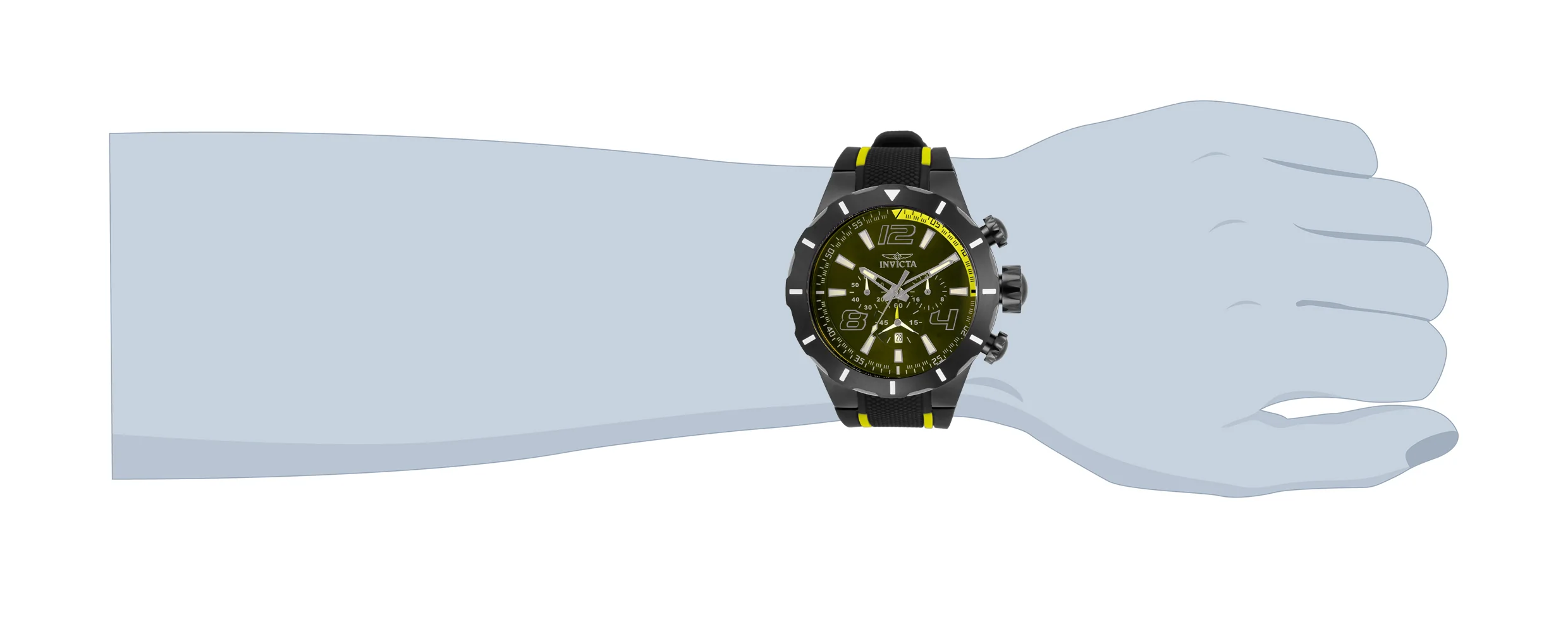 Invicta S1 Rally Overdrive Men's Watch - 52mm. Black. Yellow (33323) 3 Invicta S1 Rally Overdrive Men's Watch - 52mm. Black. Yellow (33323)
