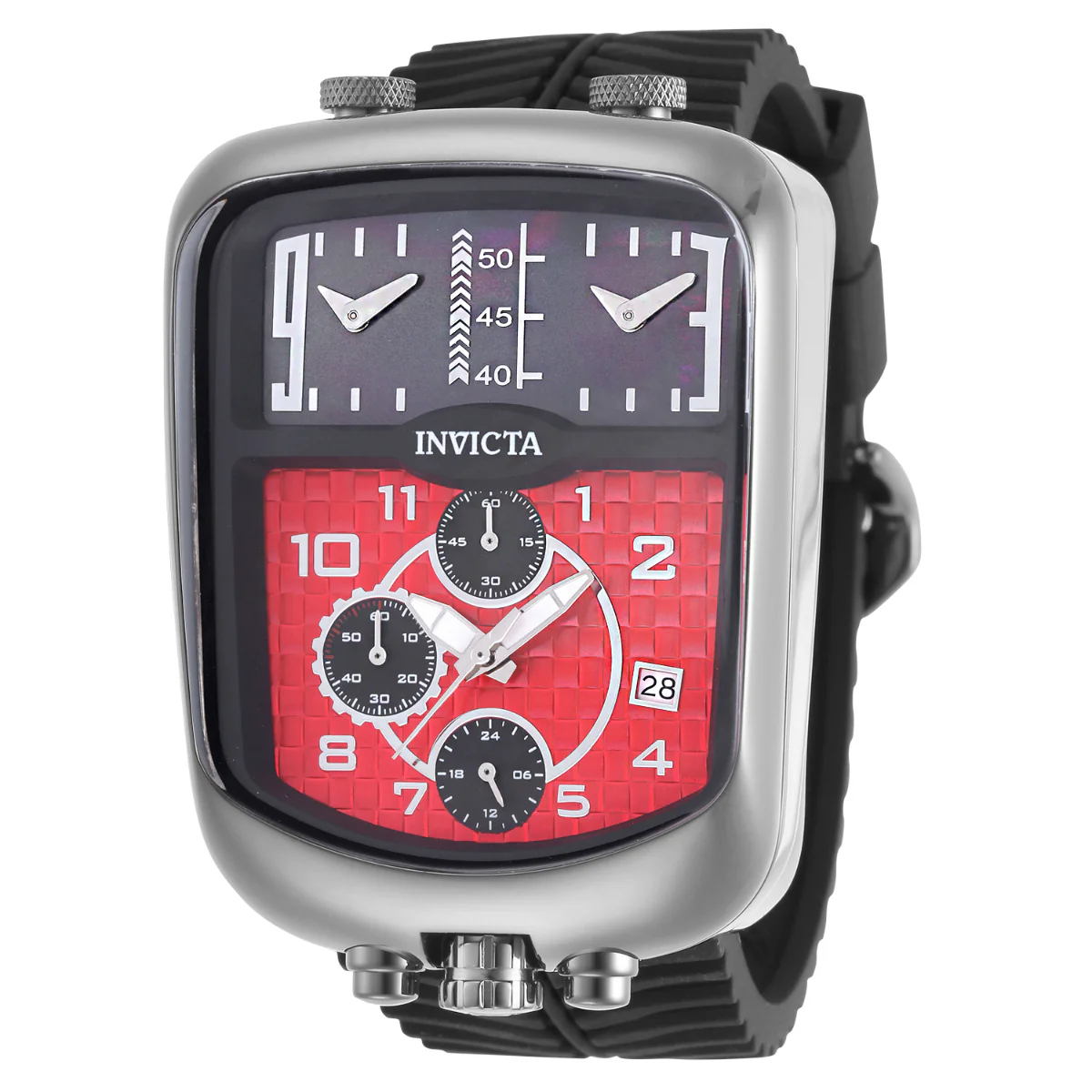 Invicta S1 Rally Dualshift Swiss Ronda Z60 Caliber Men's Watch w/ Mother of Pearl Dial - 42mm, Black (29702)
