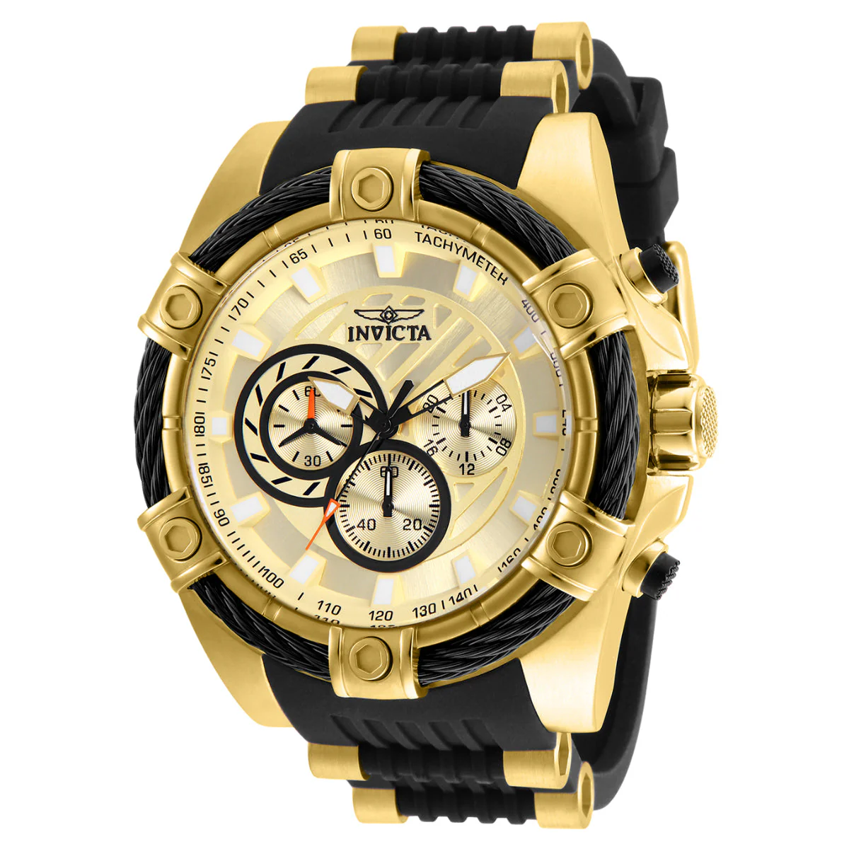 Invicta Bolt Girdex Men's Watch - 52mm. Gold, Black (25526)