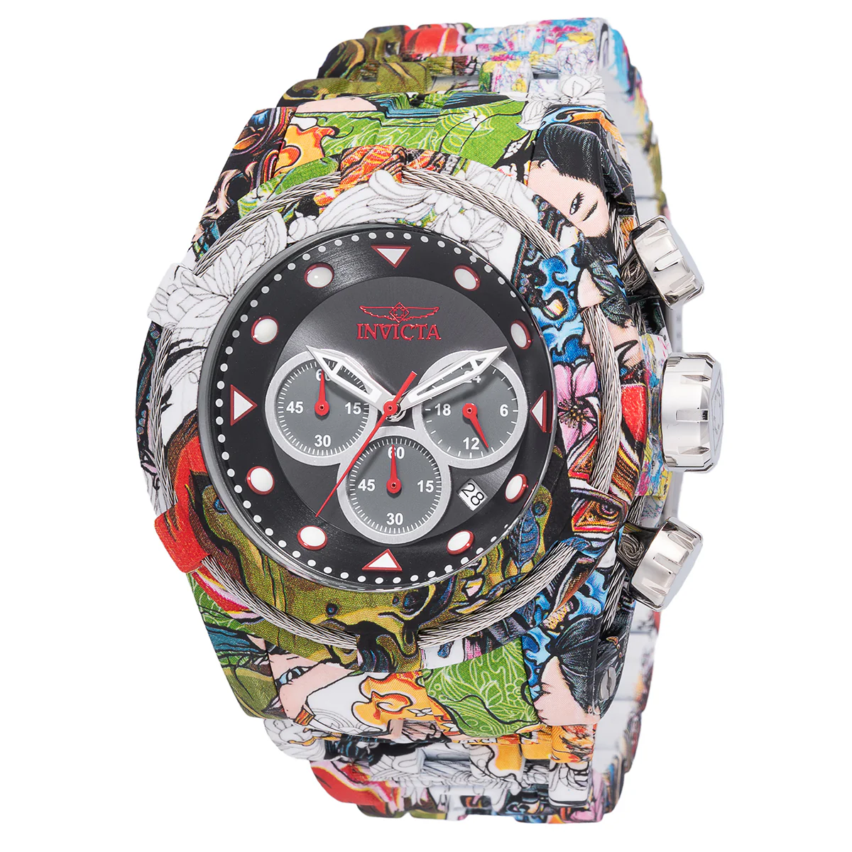 Invicta Bolt Atelier Canvas Men's Watch - 53mm, Aqua Plating, Steel (49140)