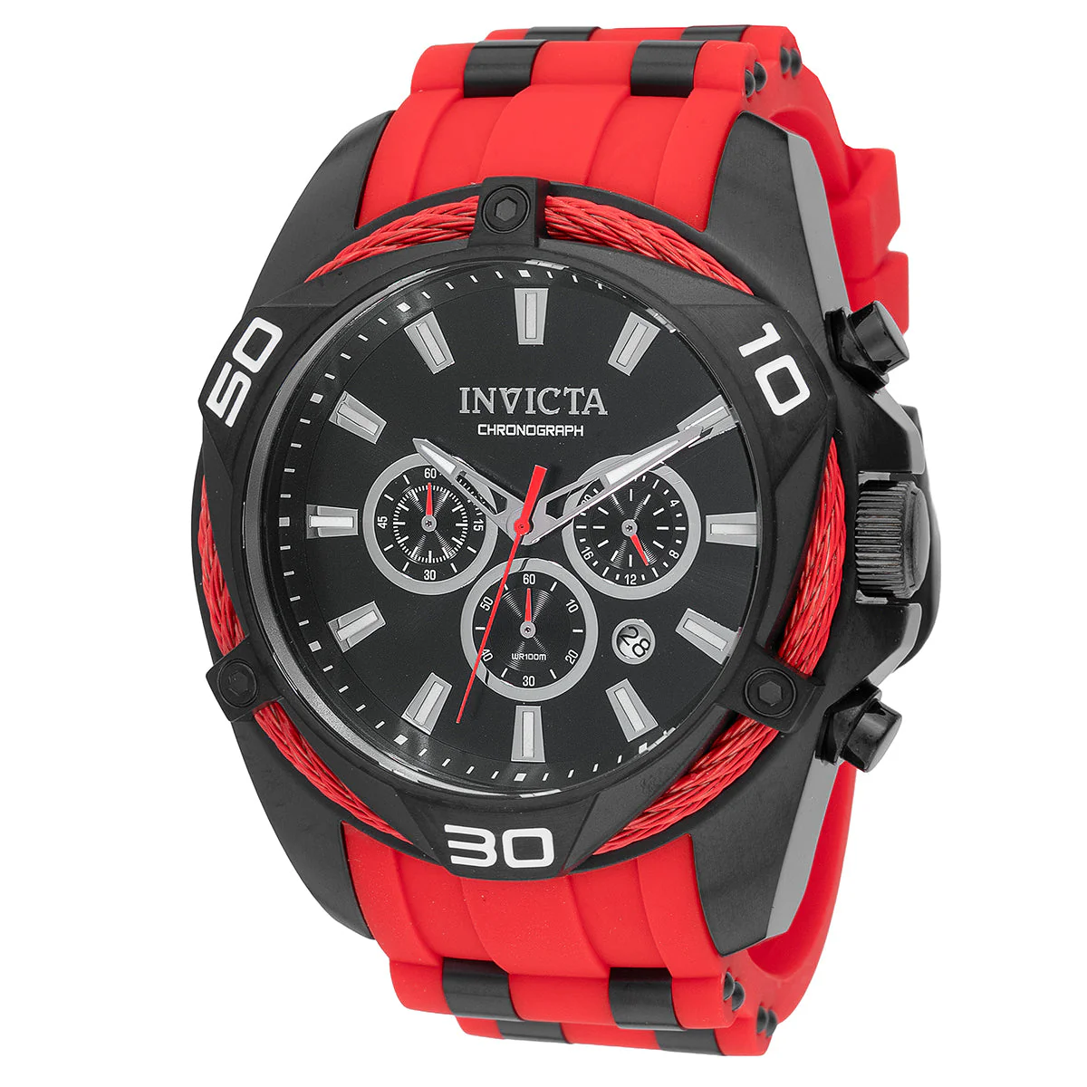 Invicta Bolt Vanguard Men's Watch - 50mm. Red. Black (46038)