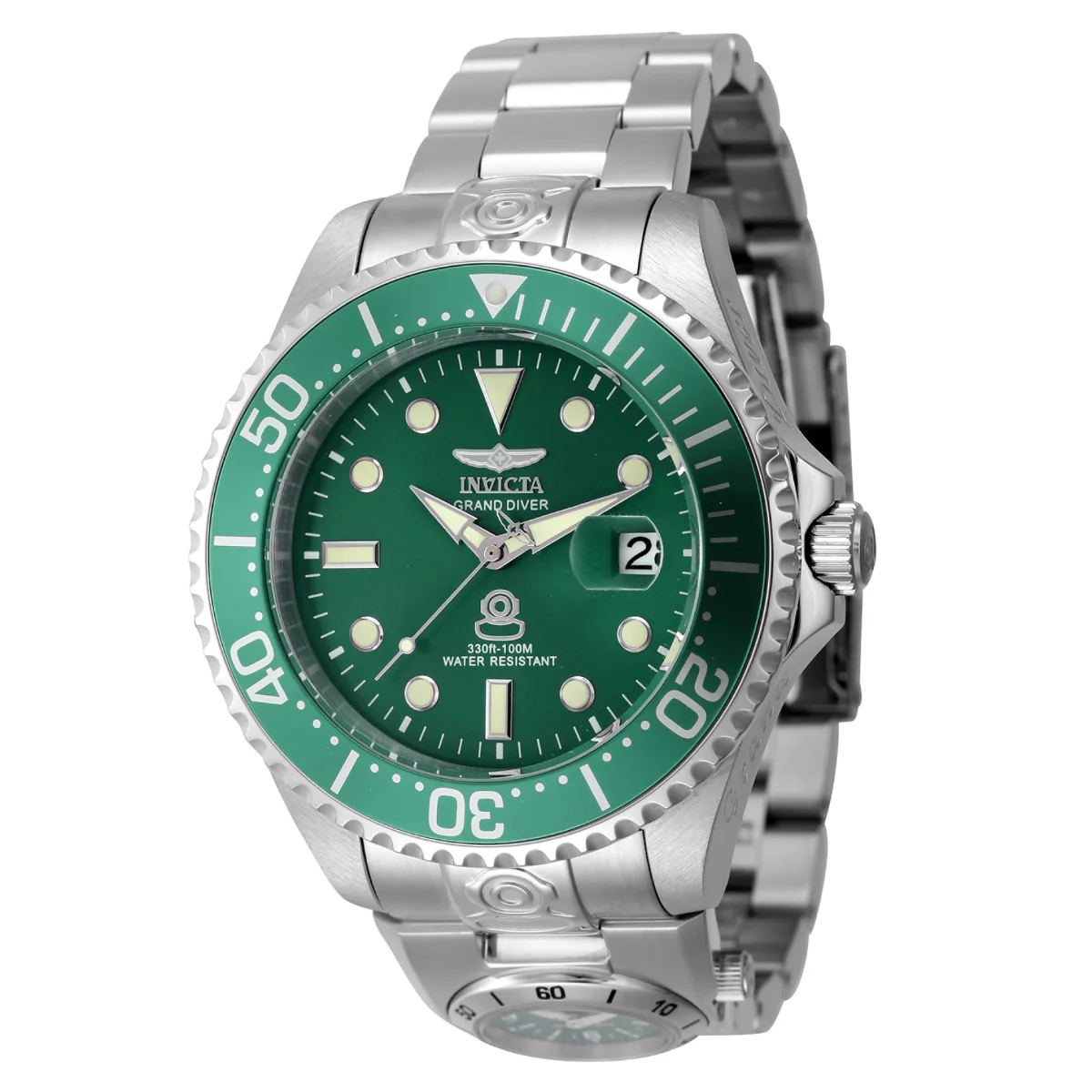 Invicta Dual Time Grand Diver Automatic Men's Watch - 47mm. Steel (45811)