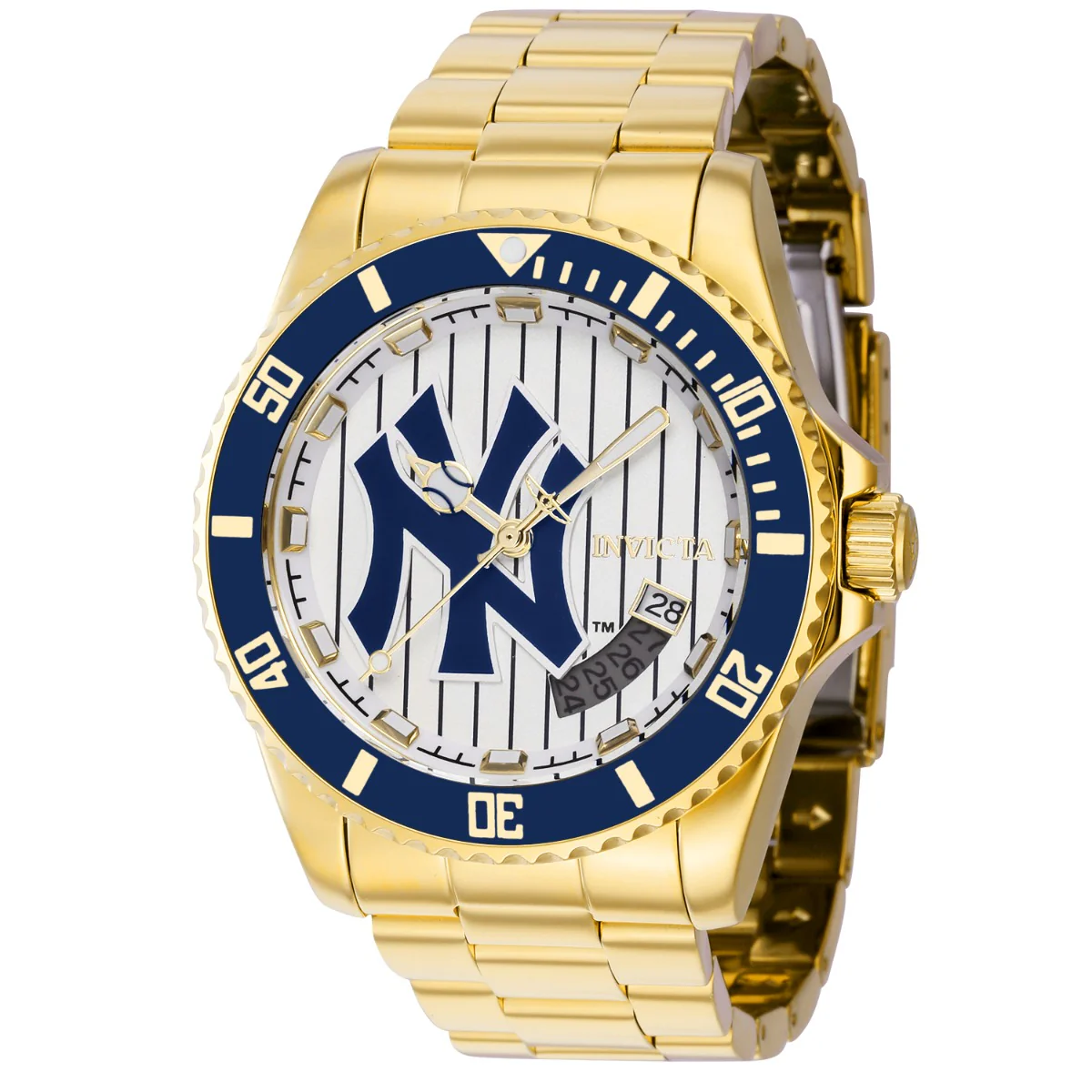 Invicta MLB New York Yankees Automatic Men's Watch - 42mm, Gold (42985)