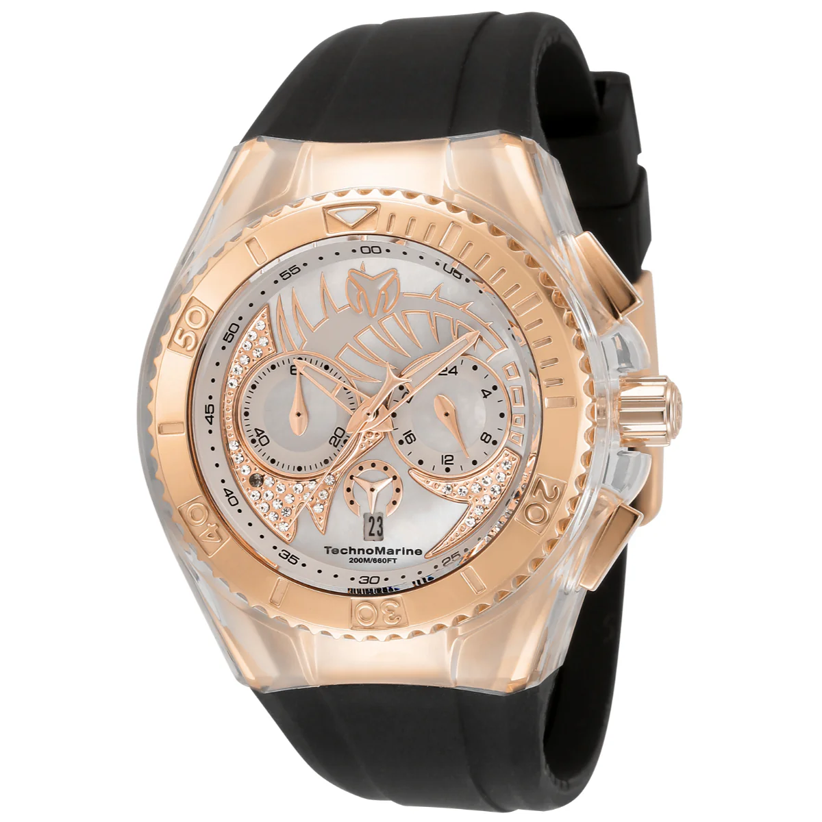 TechnoMarine Cruise Dream Unisex Watch w/ Mother of Pearl Dial - 40mm, Black (TM-119018)