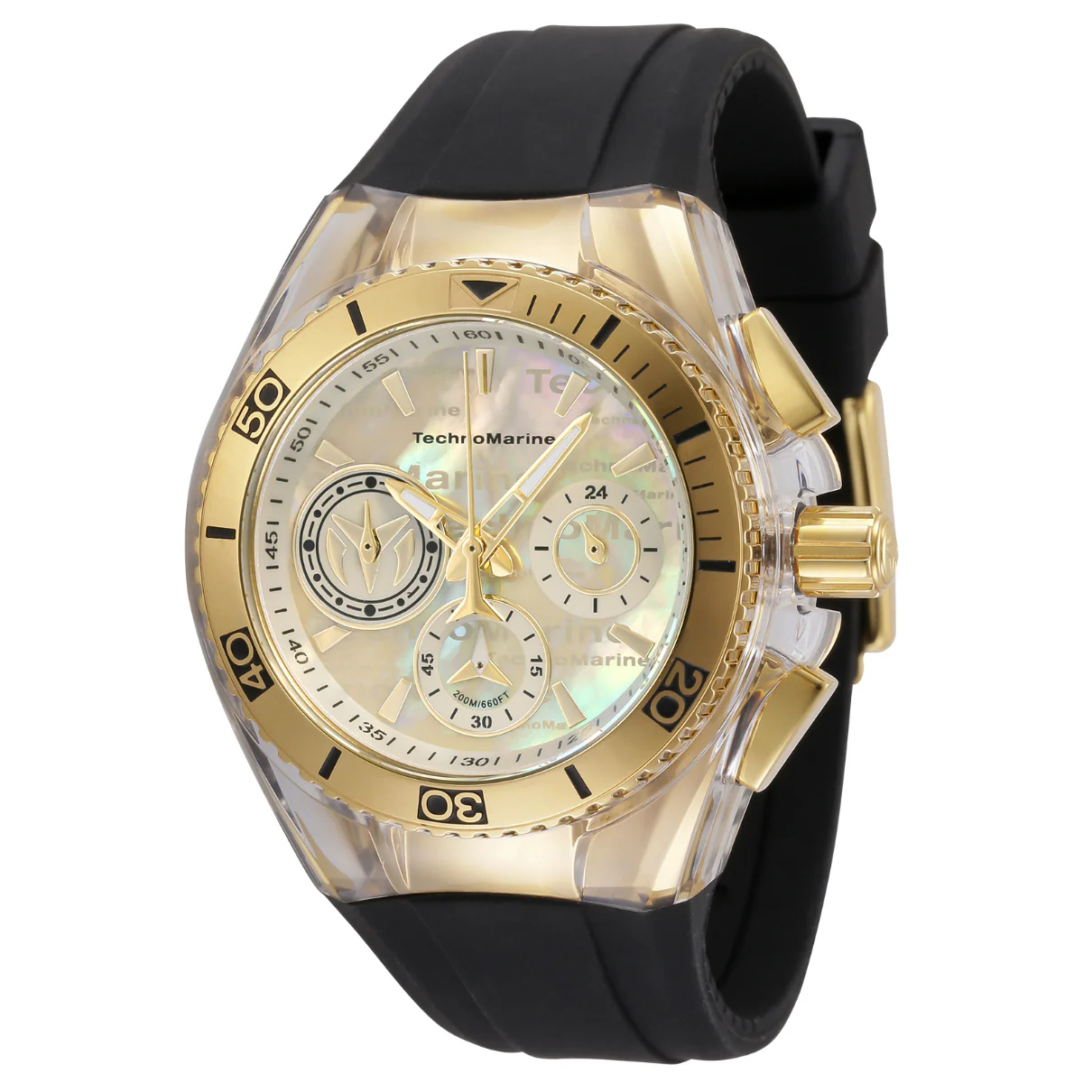 TechnoMarine Cruise California Unisex Watch w/ Mother of Pearl Dial - 40.57mm, Black (TM-120030)