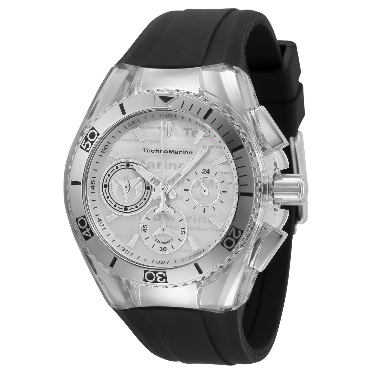 TechnoMarine Cruise California Women's Watch w/ Mother of Pearl Dial - 40.57mm, Black (TM-120027)