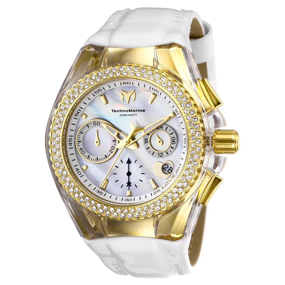 TechnoMarine Cruise Valentine Women's Watch - 40mm, White, Black with Interchangeable Strap (TM-117046) 2 TechnoMarine Cruise Valentine Women's Watch - 40mm, White, Black with Interchangeable Strap (TM-117046)
