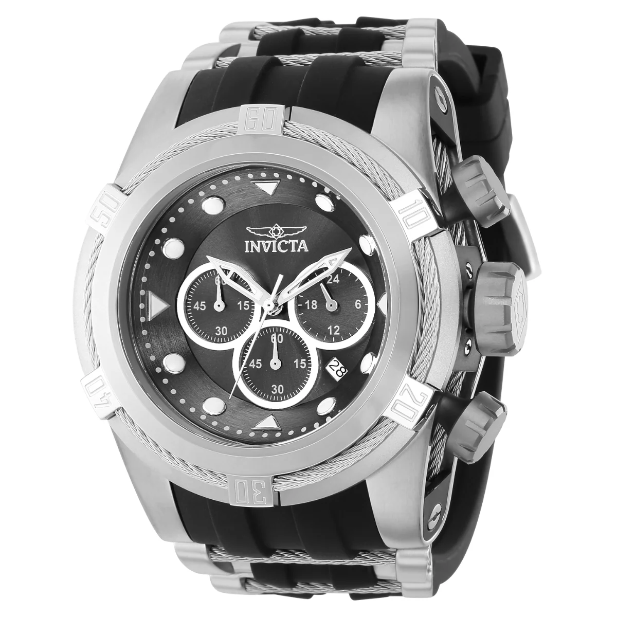 Invicta Bolt Zeus Men's Watch - 53mm, Steel, Black (37189)