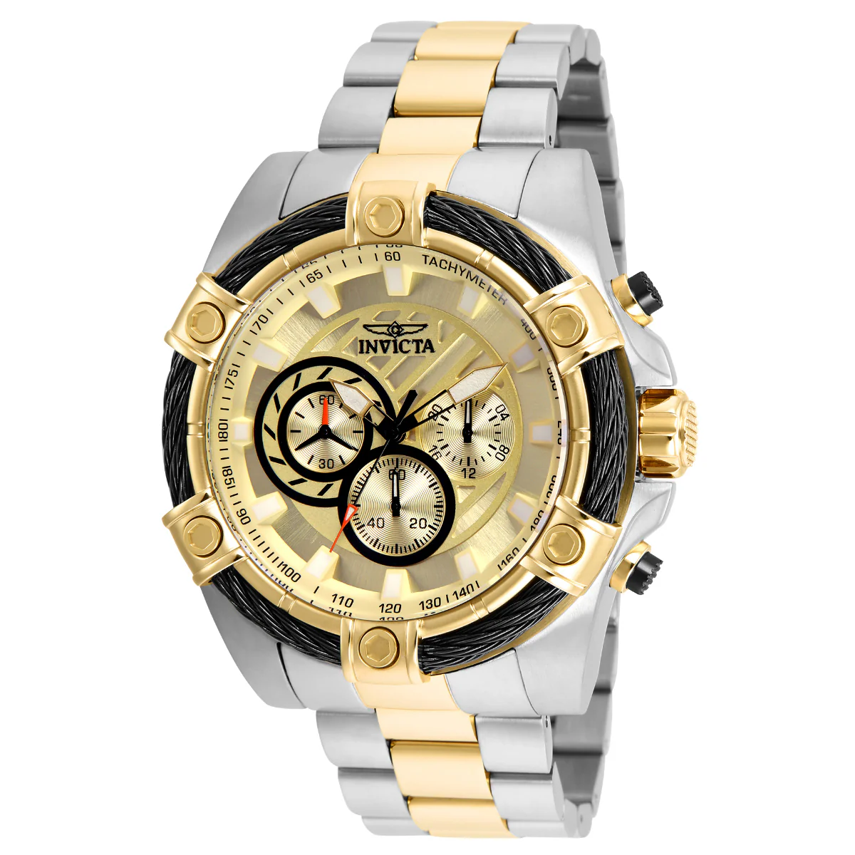 Invicta Bolt Ace Men's Watch - 52mm. Steel, Gold (25518)