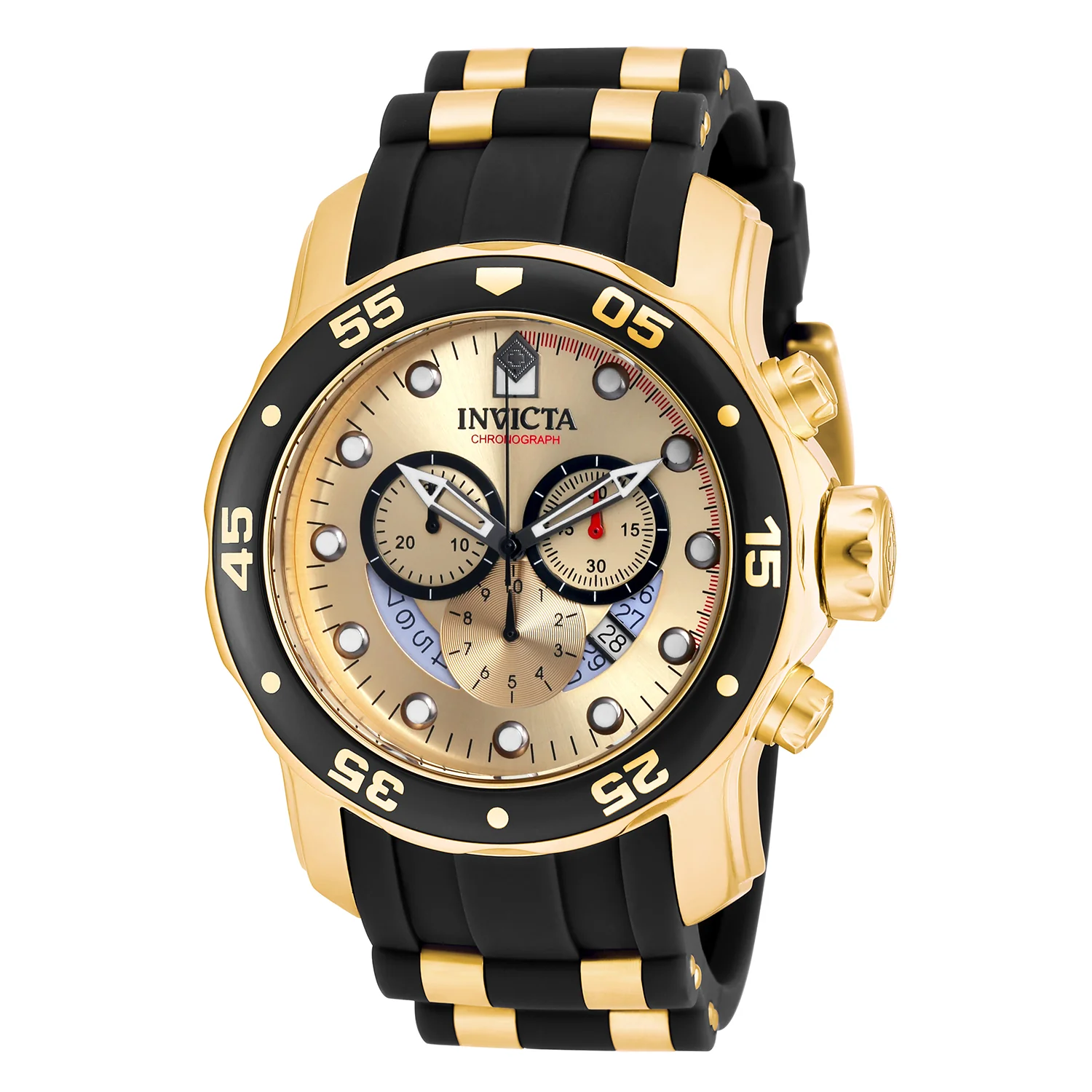 Invicta Pro Diver SCUBA Men's Watch - 48mm. Gold, Black (17566)
