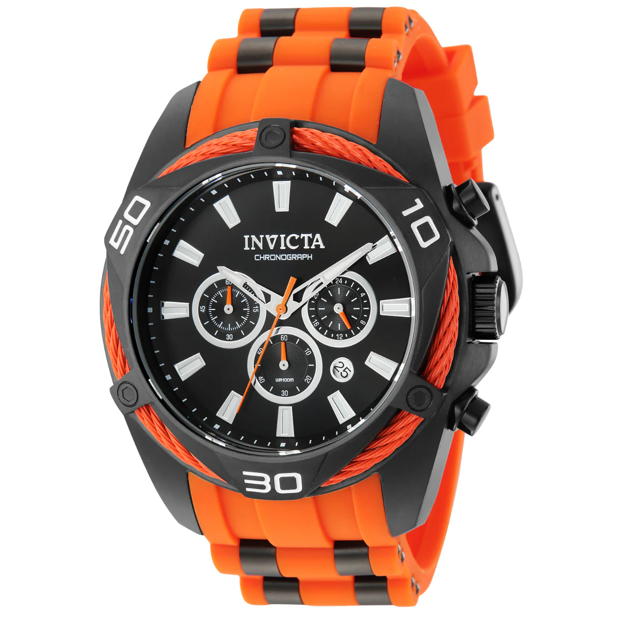 Invicta Bolt Vanguard Men's Watch - 50mm. Black. Orange (43760)