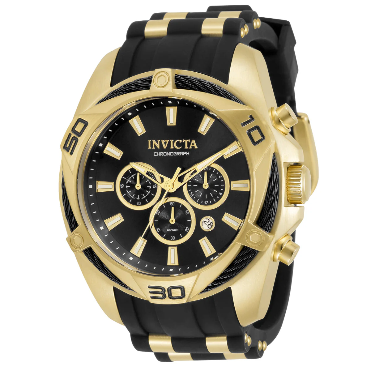 Invicta Bolt Vanguard Men's Watch - 50mm. Gold, Black (34138)