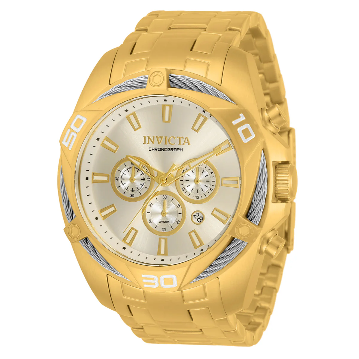 Invicta Bolt Tensora Men's Watch - 50mm, Gold (34121)