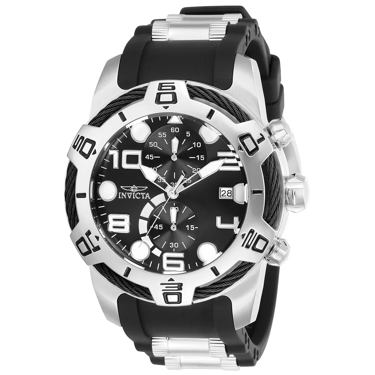 Invicta Bolt Tensile Men's Watch - 50mm. Steel, Black (24215)