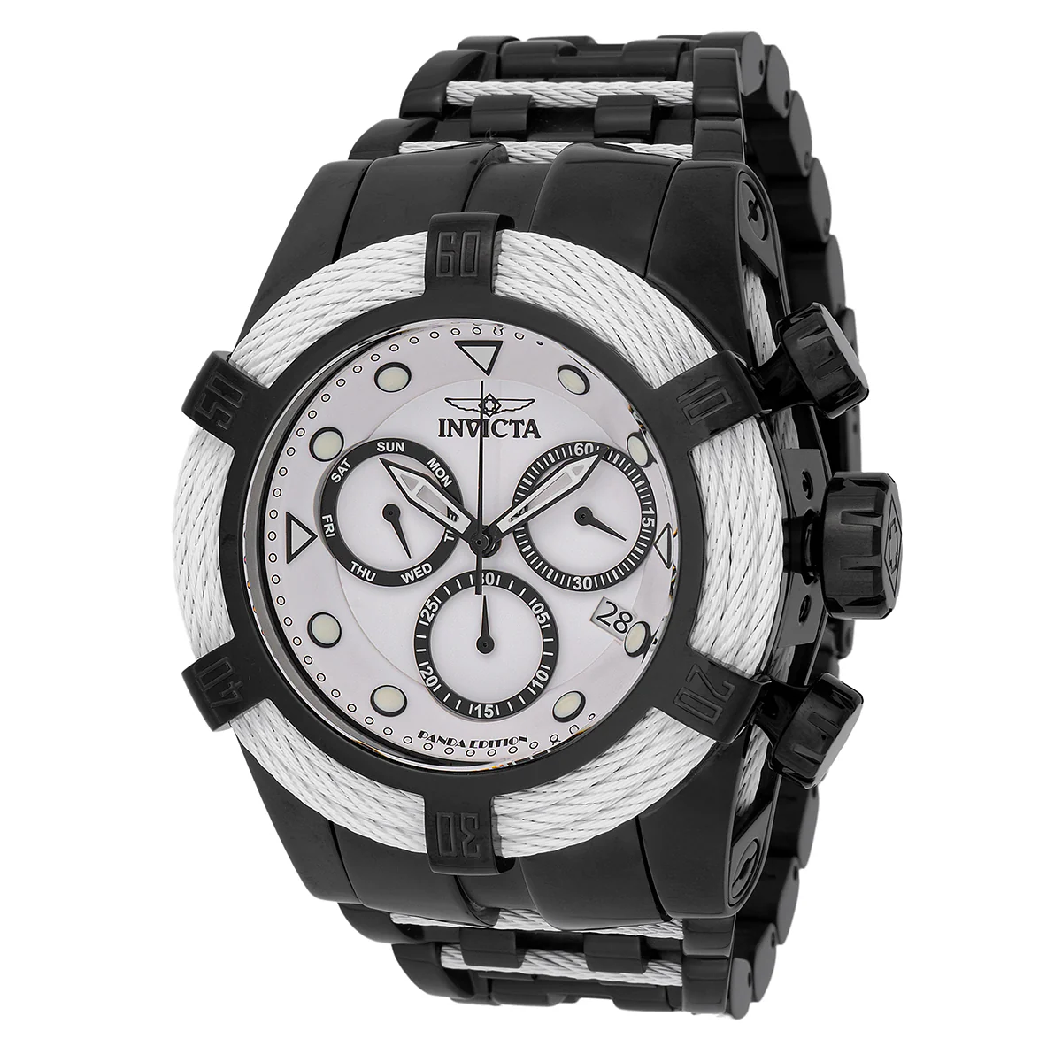 Invicta Bolt Panda Swiss Ronda Z60 Caliber Men's Watch - 53mm. White. Black (48606)